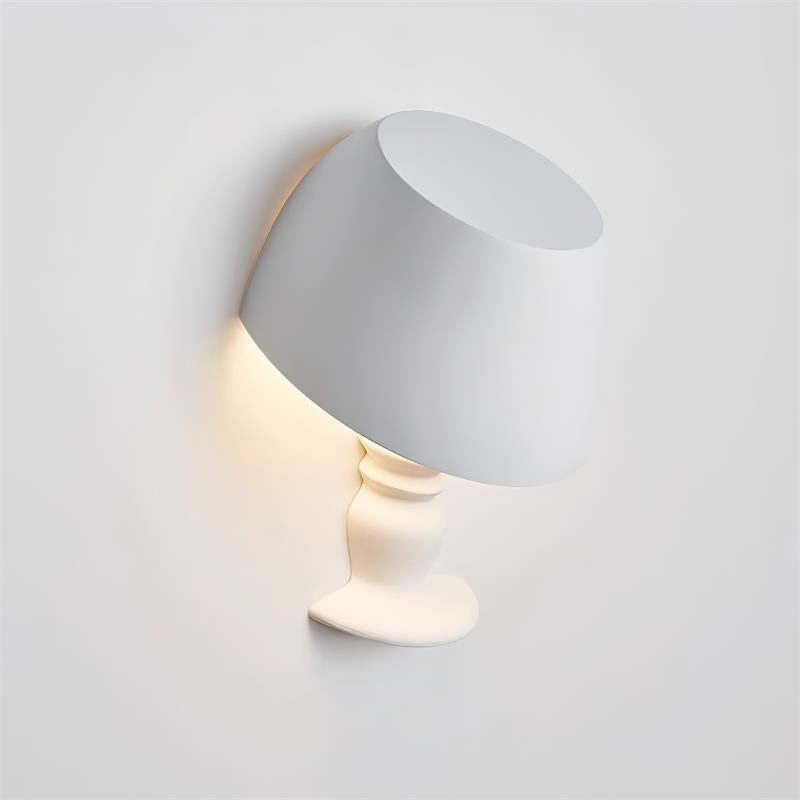 Wall Light Sculptural Plaster Form Uplighting Ambient Minimalist - Letslighting