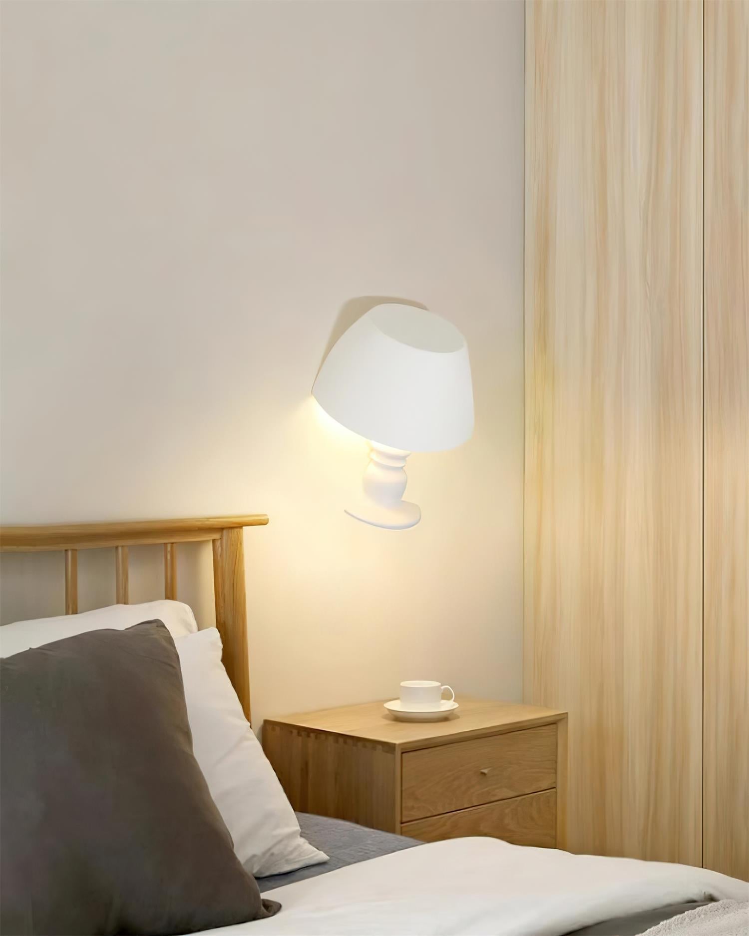 Wall Light Sculptural Plaster Form Uplighting Ambient Minimalist - Letslighting