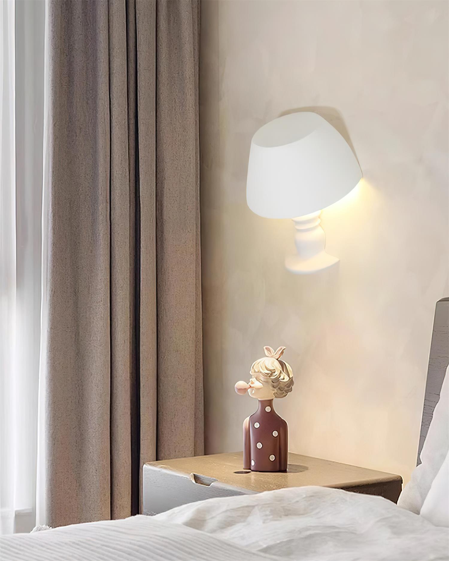 Wall Light Sculptural Plaster Form Uplighting Ambient Minimalist - Letslighting