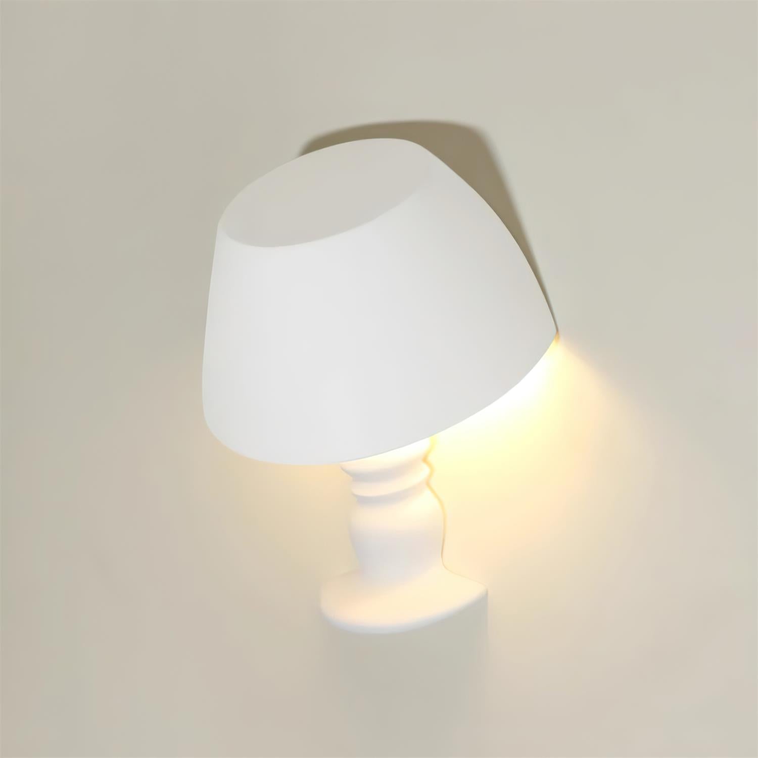 Wall Light Sculptural Plaster Form Uplighting Ambient Minimalist - Letslighting