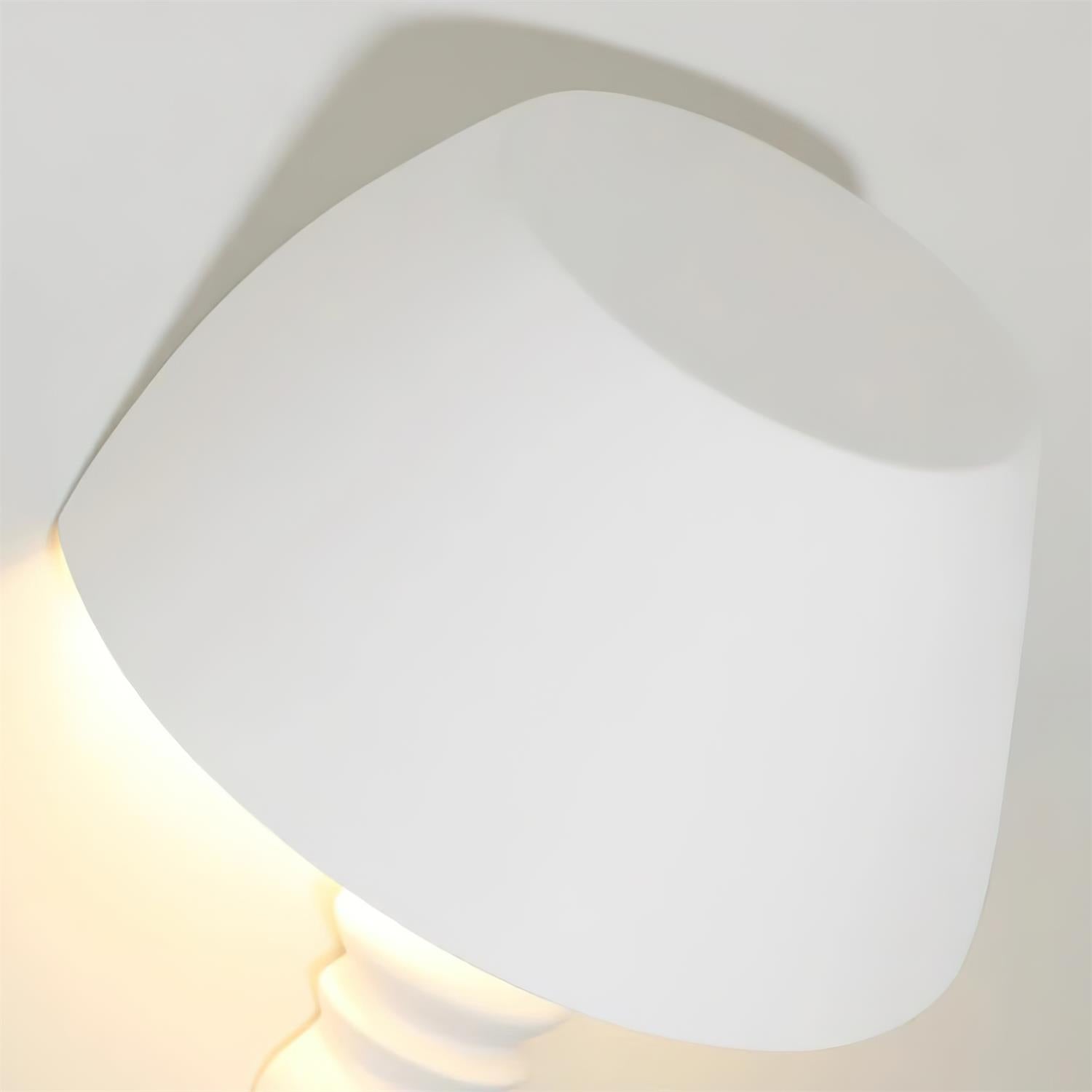 Wall Light Sculptural Plaster Form Uplighting Ambient Minimalist - Letslighting