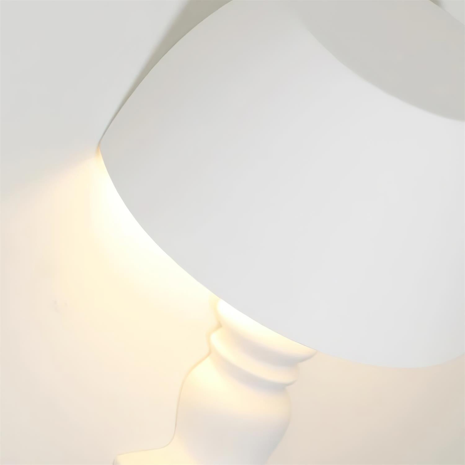 Wall Light Sculptural Plaster Form Uplighting Ambient Minimalist - Letslighting