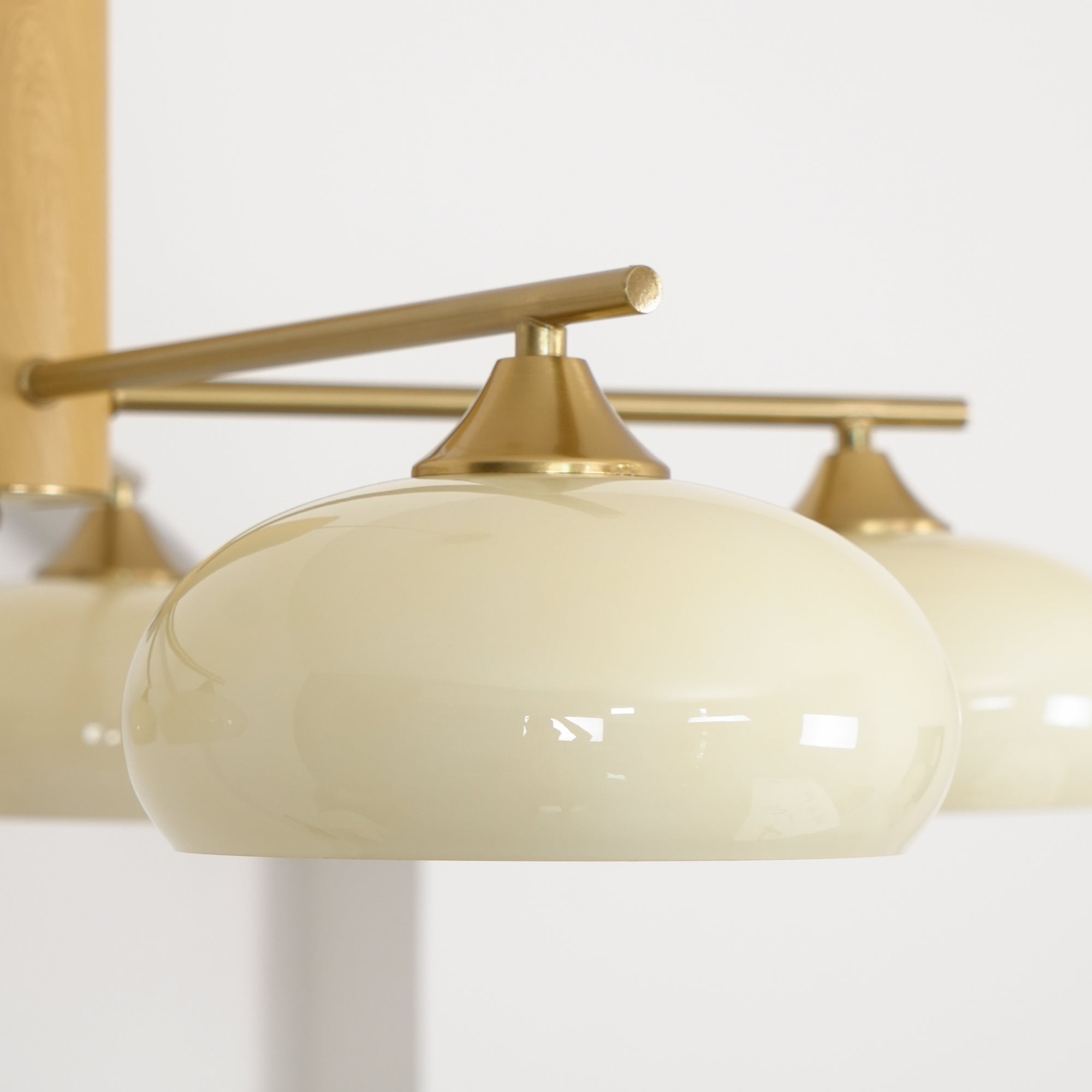 Nova Chandelier Métal Verre Kaki Naturel Salon - Neutralighting