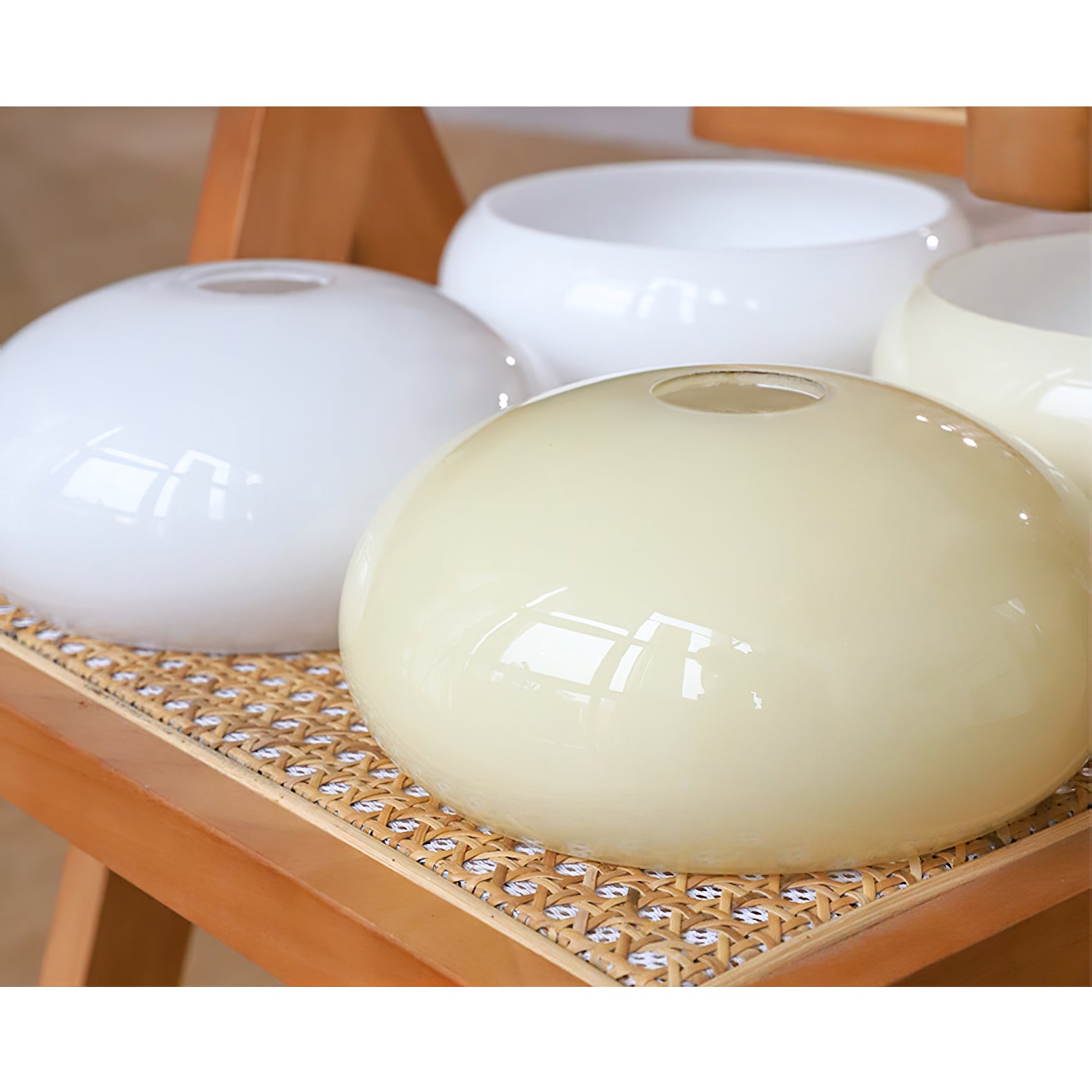 Nova Chandelier Métal Verre Kaki Naturel Salon - Neutralighting