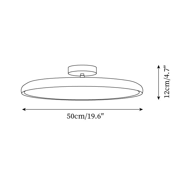 Cavelo Oval Semi-Flush Ceiling Light - Letslighting