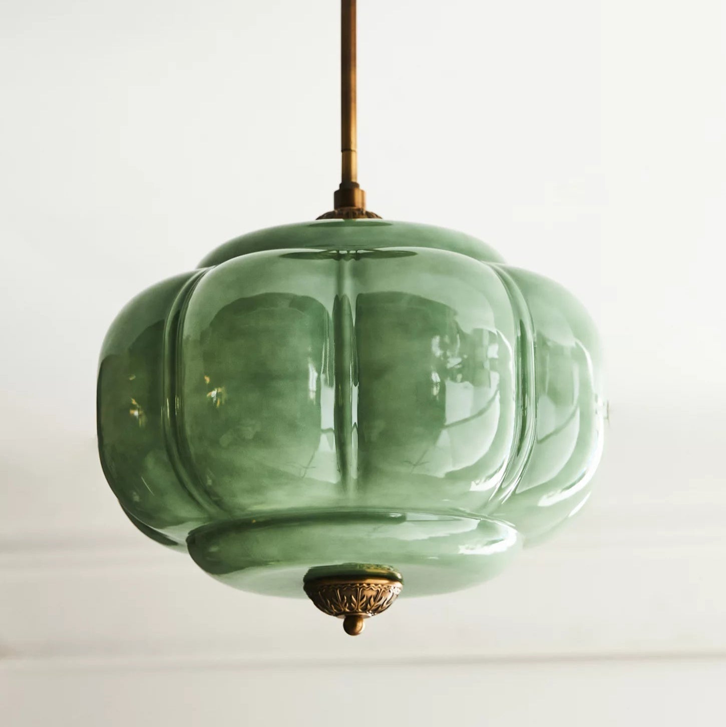 Eldio Lampe Plafond Semi-Encastrée en Verre Vert - Neutralighting