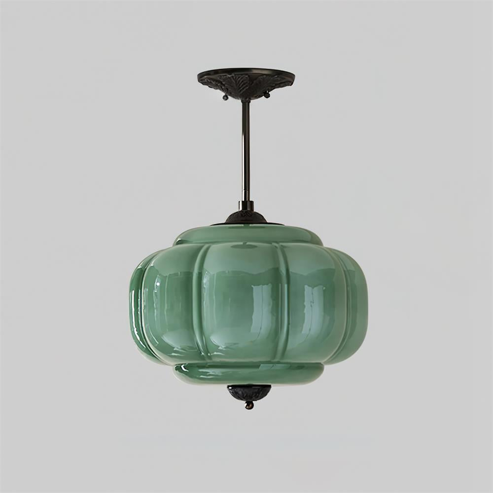 Eldio Lampe Plafond Semi-Encastrée en Verre Vert - Neutralighting