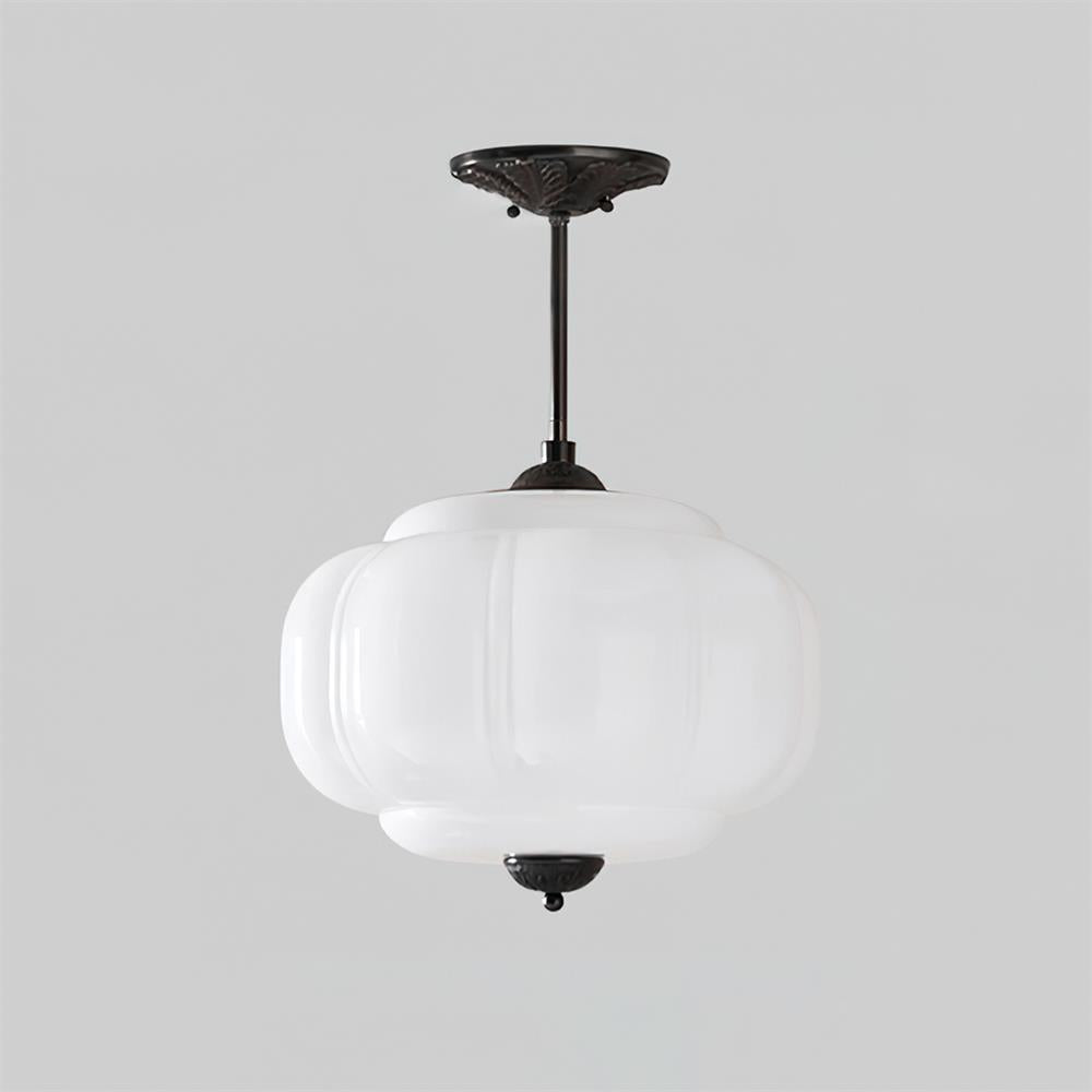 Eldio Lampe Plafond Semi-Encastrée en Verre Vert - Neutralighting