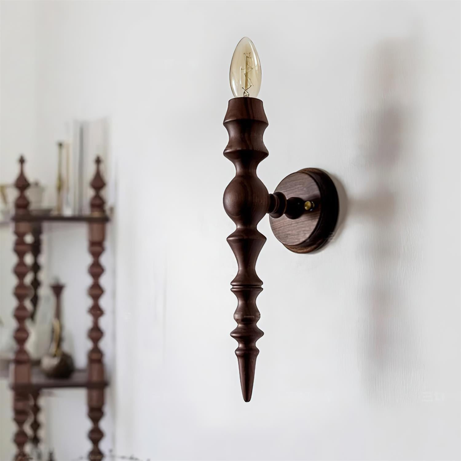 Wall Lamp Modern Vintage Wood Body Multiple Wood Finishes - Letslighting