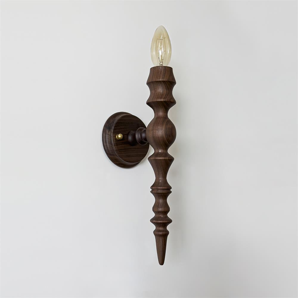 Wall Lamp Modern Vintage Wood Body Multiple Wood Finishes - Letslighting