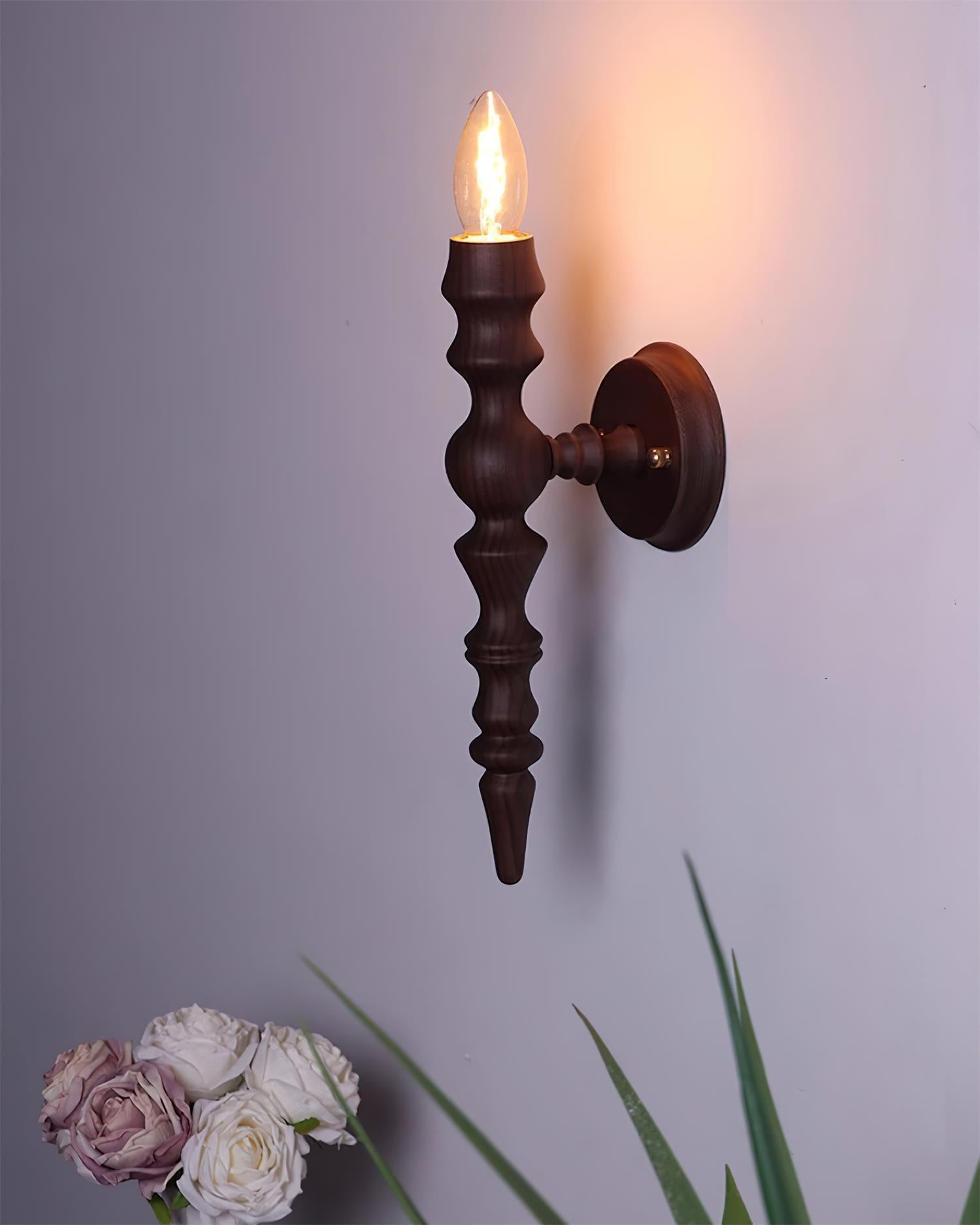 Wall Lamp Modern Vintage Wood Body Multiple Wood Finishes - Letslighting