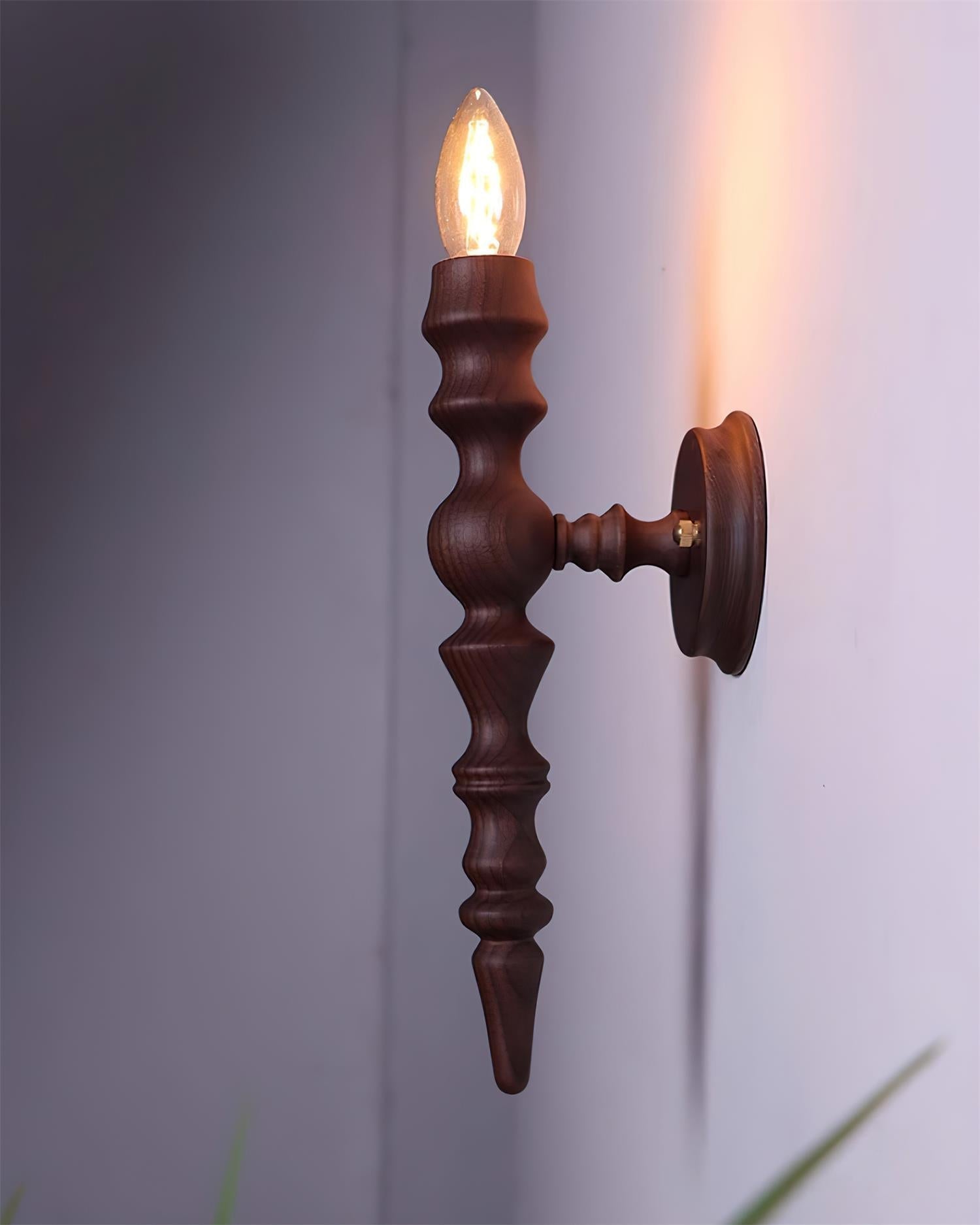 Wall Lamp Modern Vintage Wood Body Multiple Wood Finishes - Letslighting