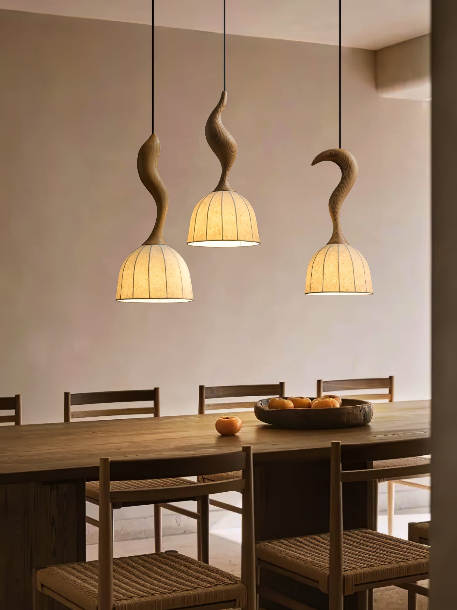 Colire Creativity Twisted Metal Wood Pendant Light - Blowlighting