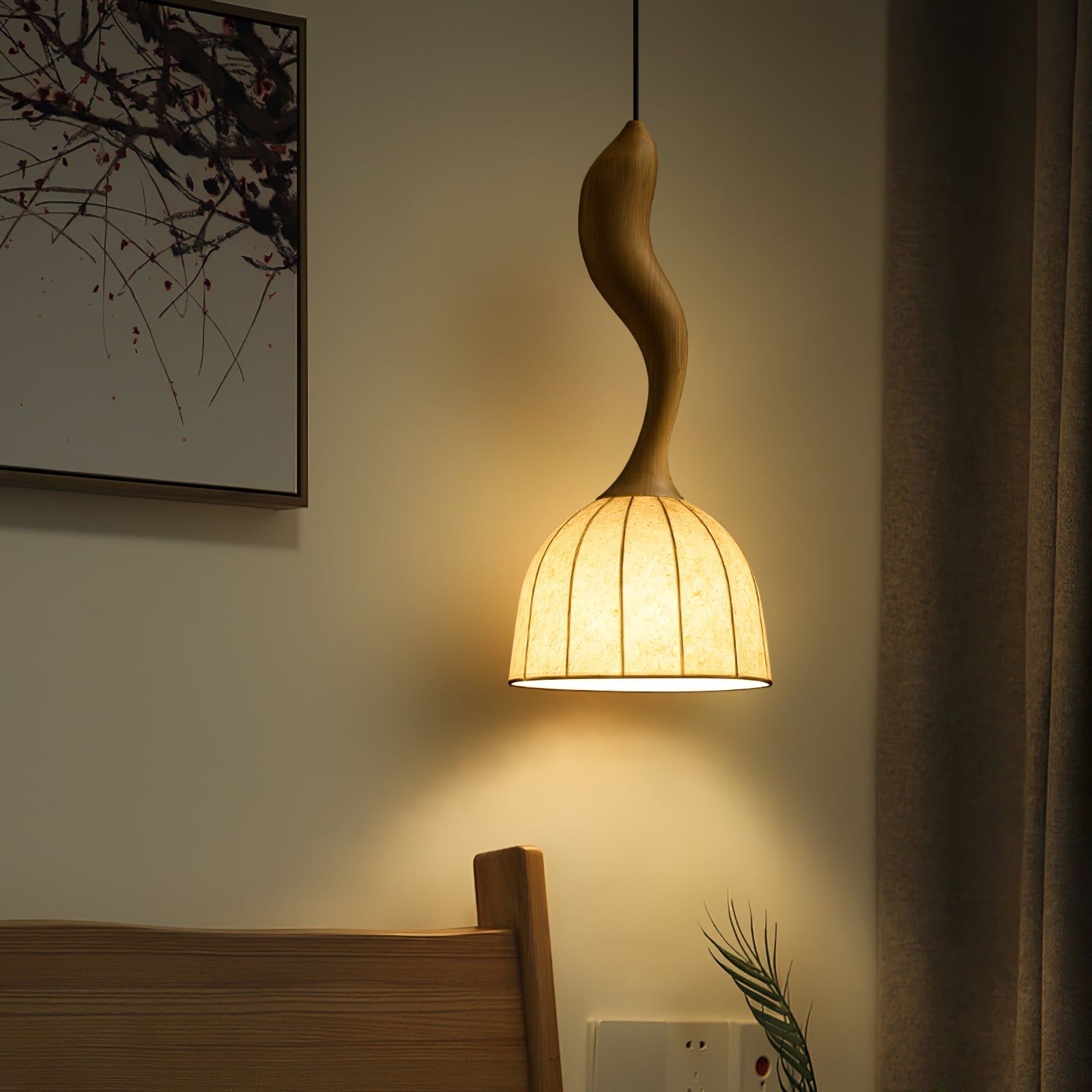 Colire Creativity Twisted Metal Wood Pendant Light - Blowlighting