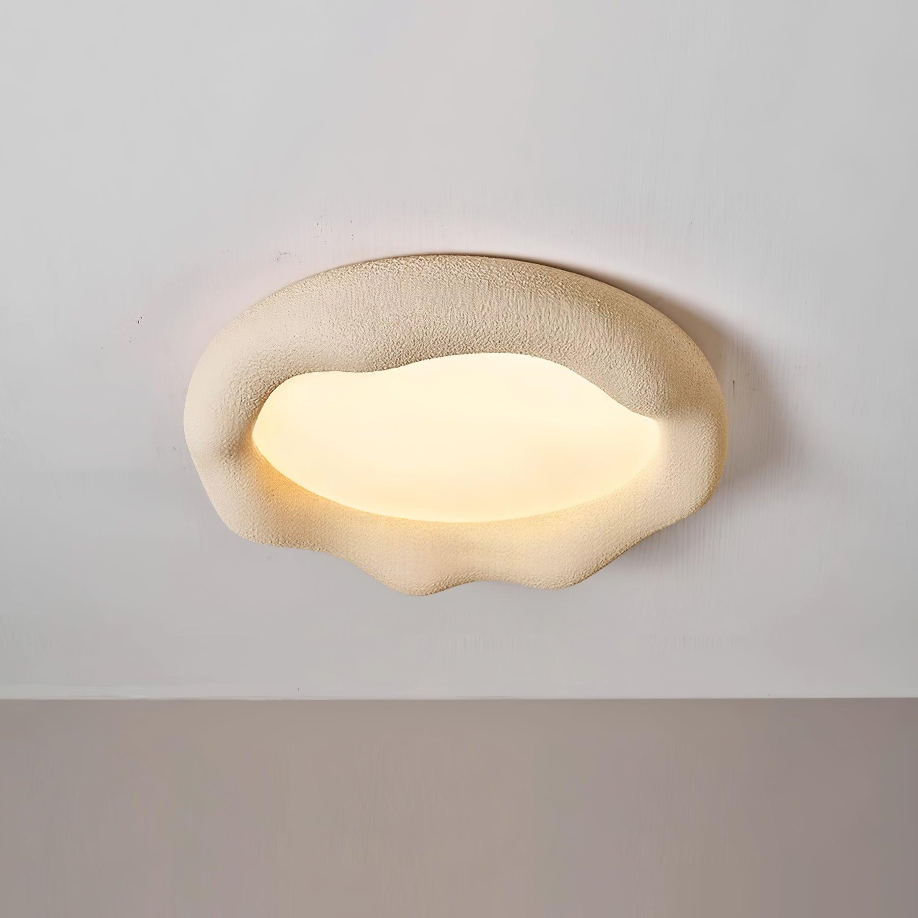 Vesperin Plafonnier en résine organique et fibre de verre, couleur beige - Neutralighting