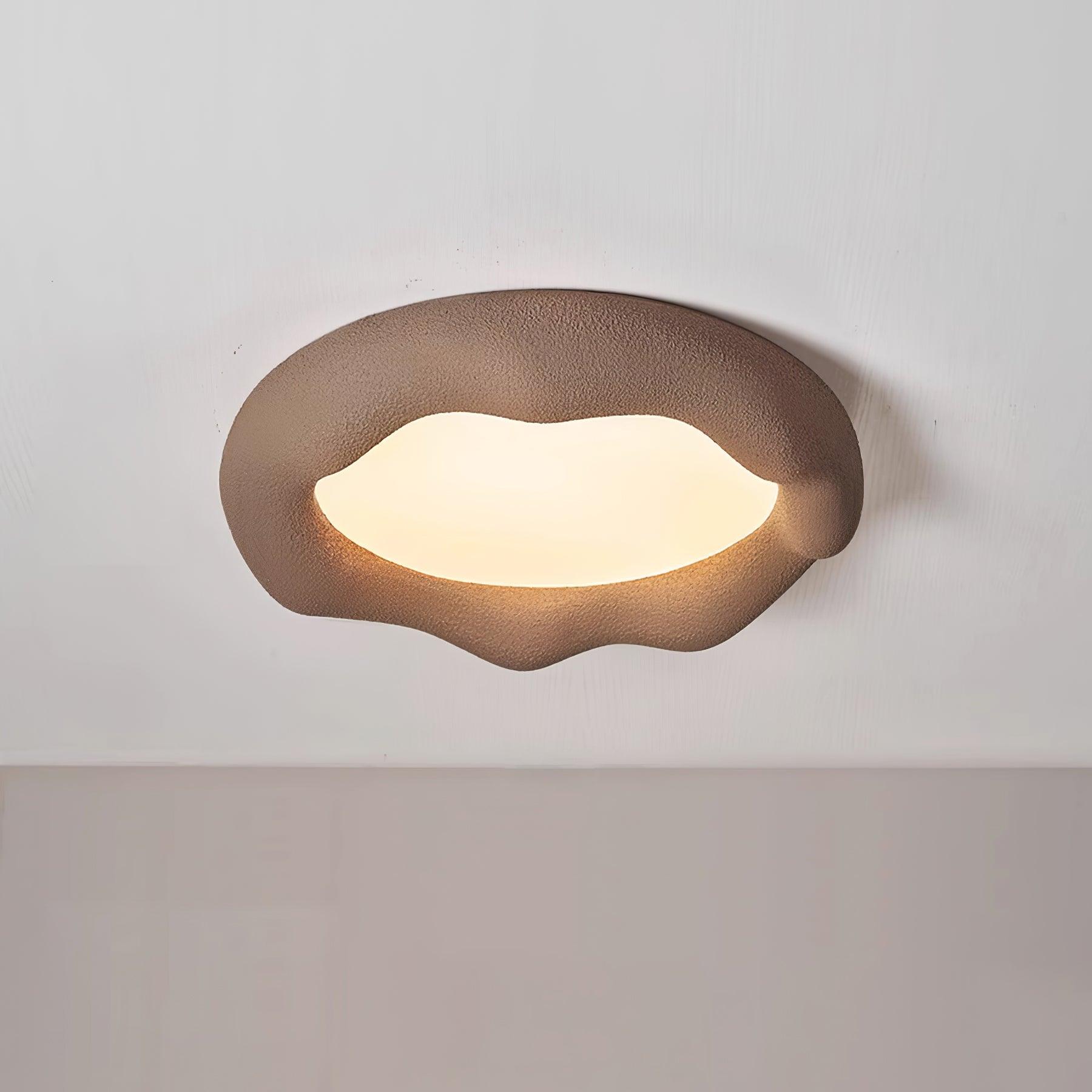 Vesperin Plafonnier en résine organique et fibre de verre, couleur beige - Neutralighting