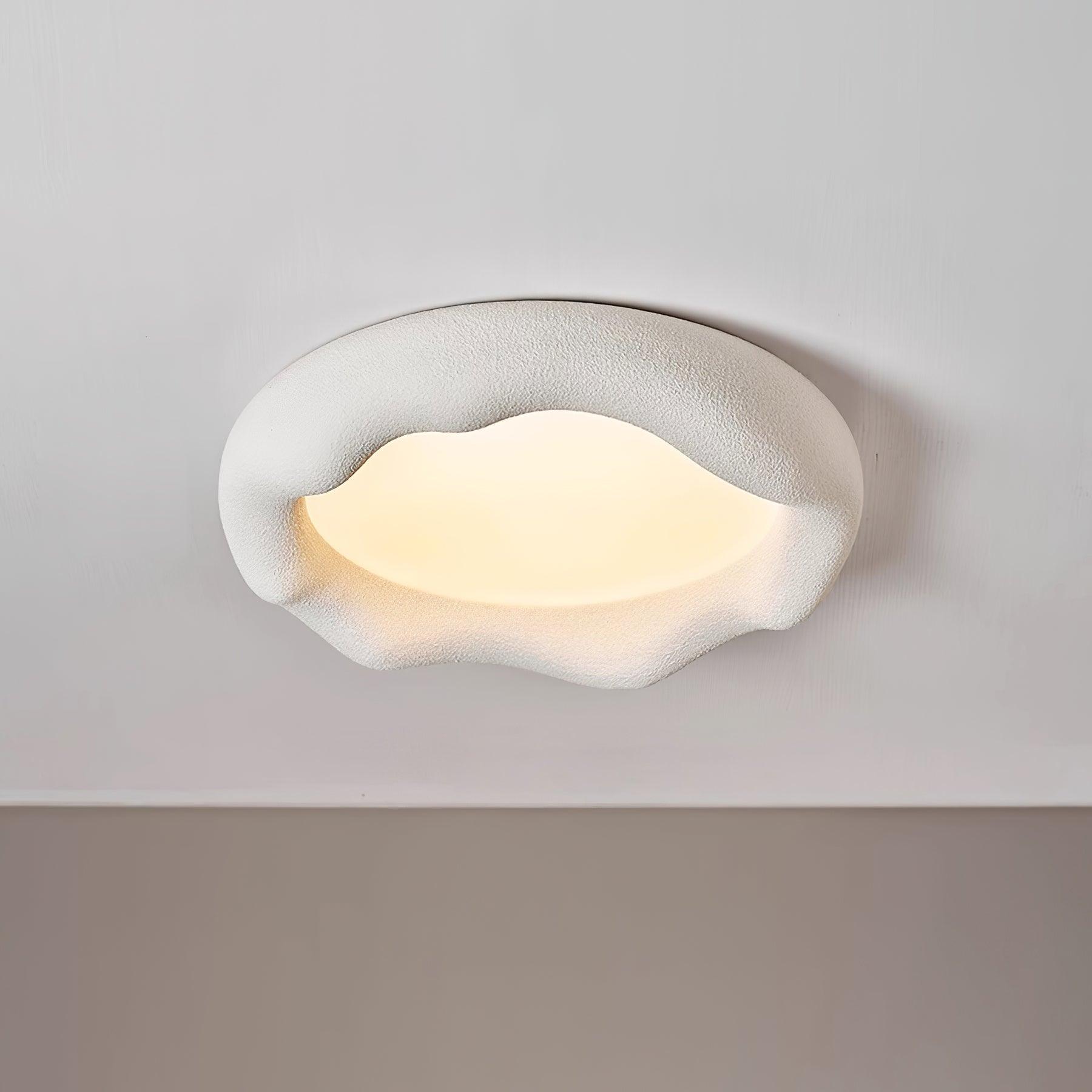 Vesperin Plafonnier en résine organique et fibre de verre, couleur beige - Neutralighting