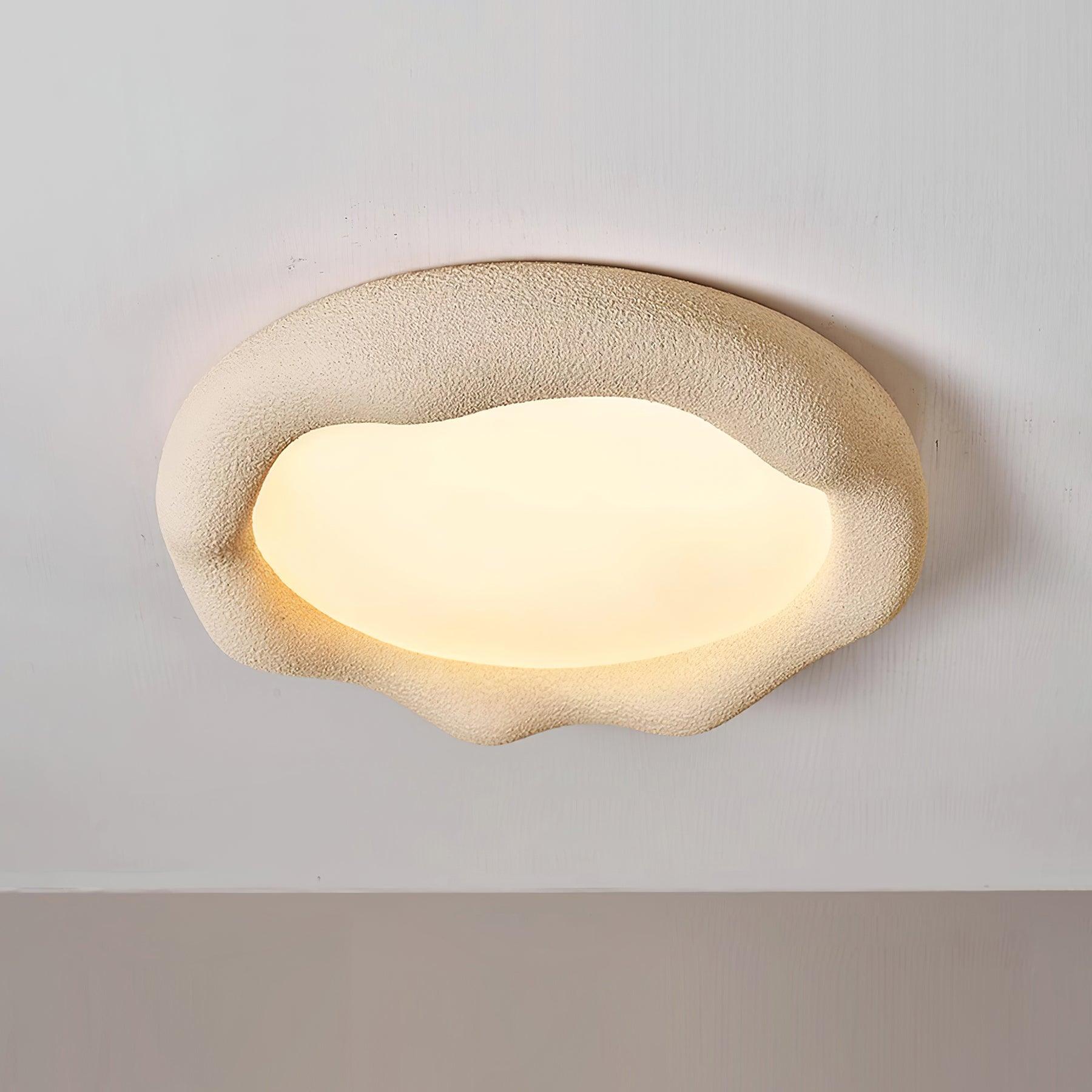 Vesperin Plafonnier en résine organique et fibre de verre, couleur beige - Neutralighting