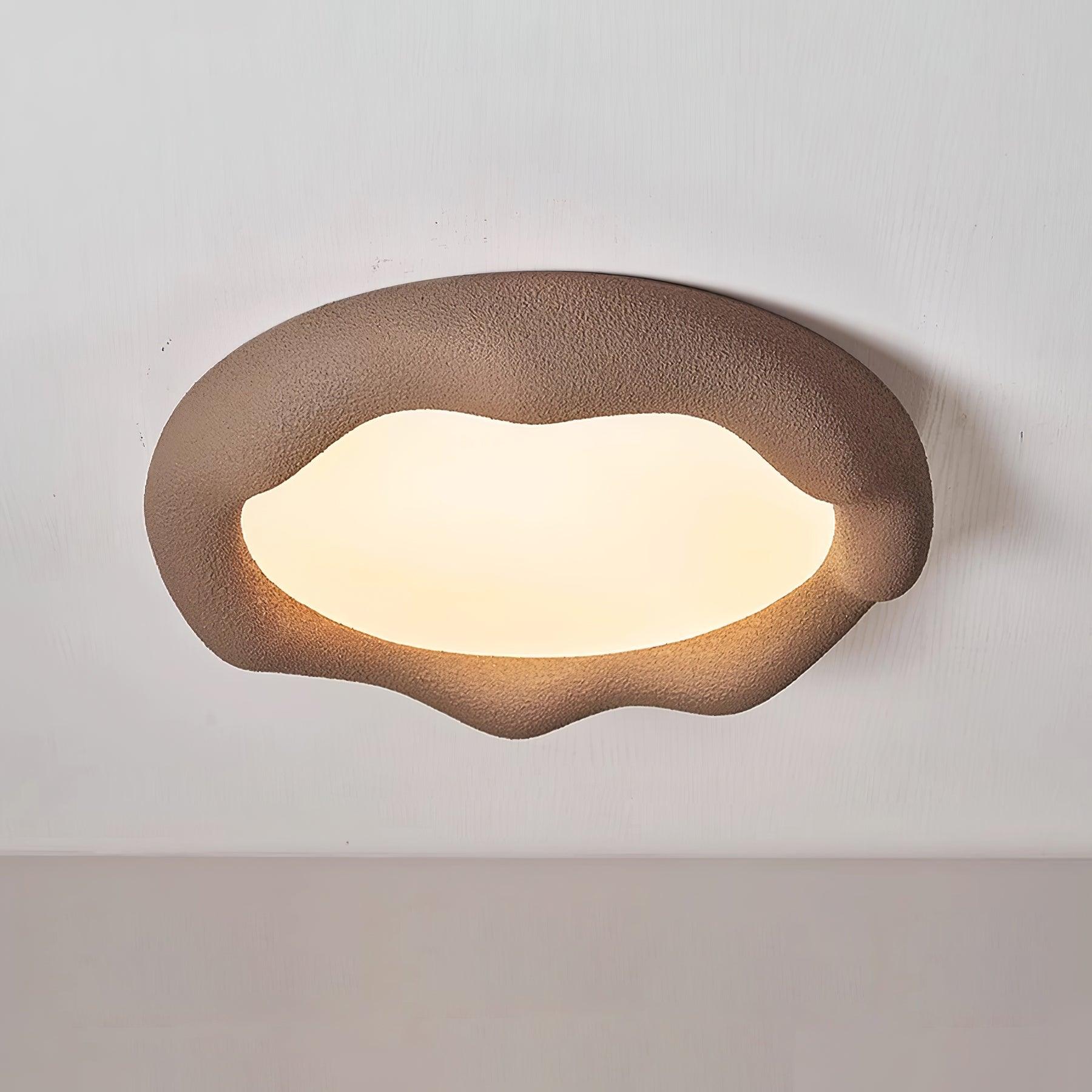 Vesperin Plafonnier en résine organique et fibre de verre, couleur beige - Neutralighting