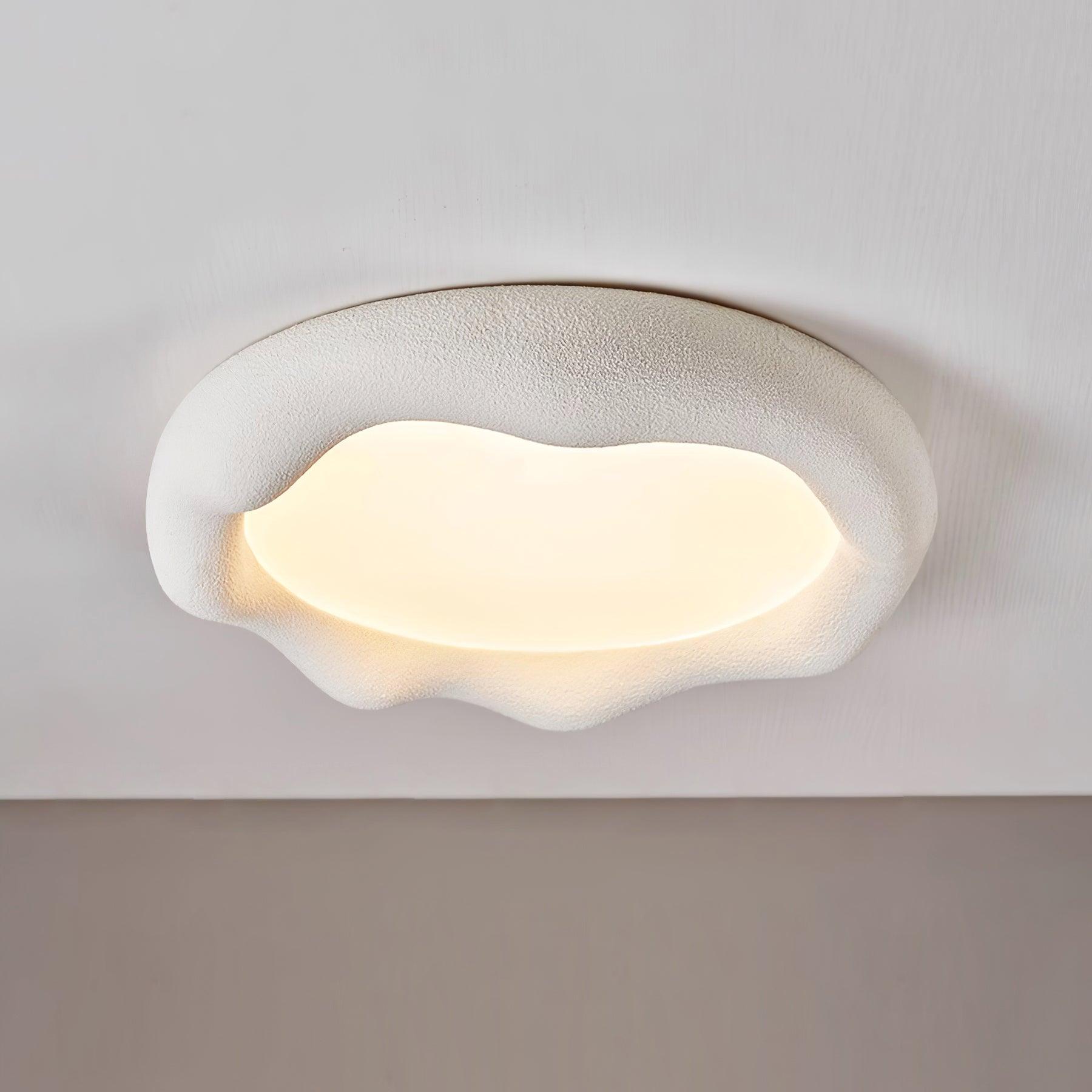 Vesperin Plafonnier en résine organique et fibre de verre, couleur beige - Neutralighting