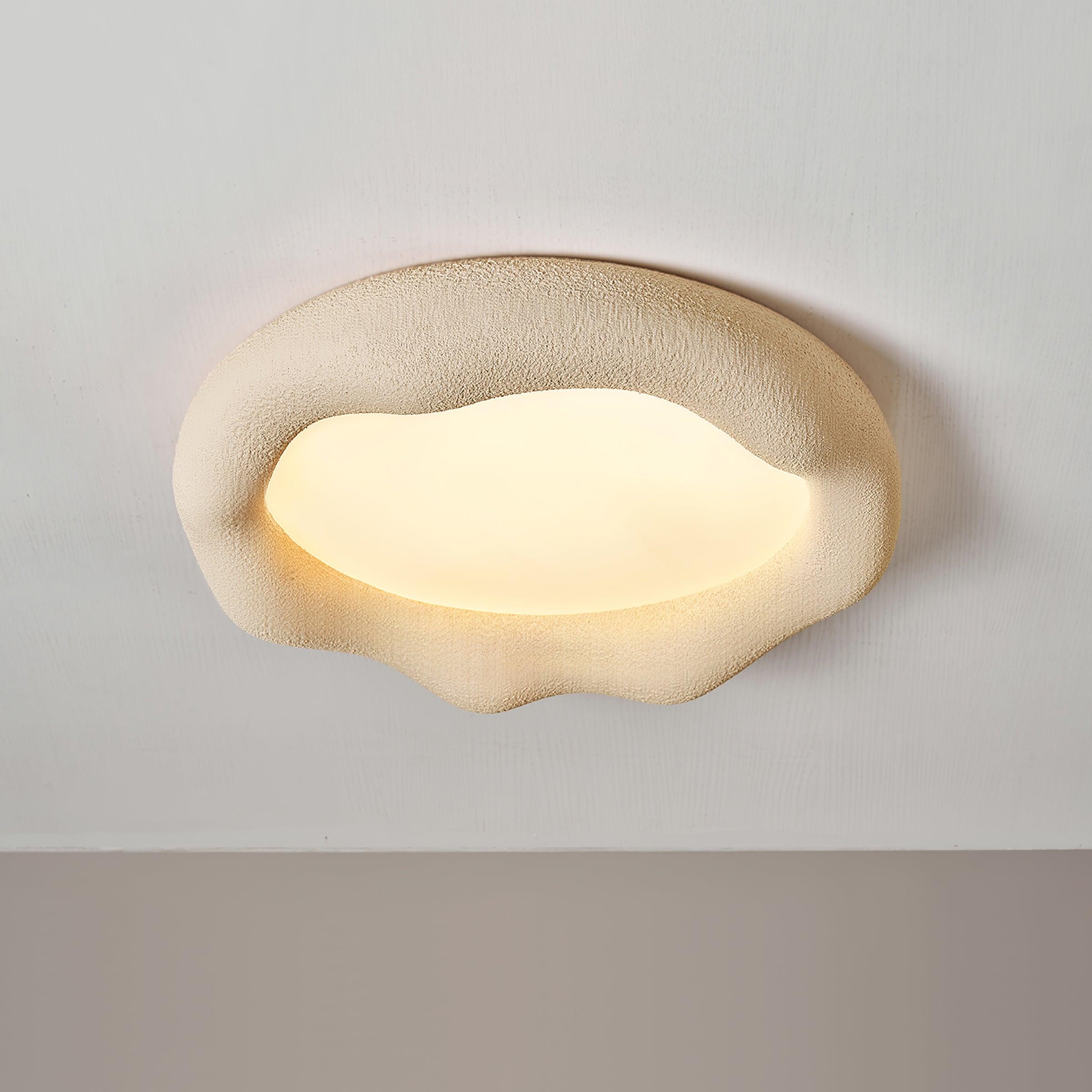 Vesperin Plafonnier en résine organique et fibre de verre, couleur beige - Neutralighting