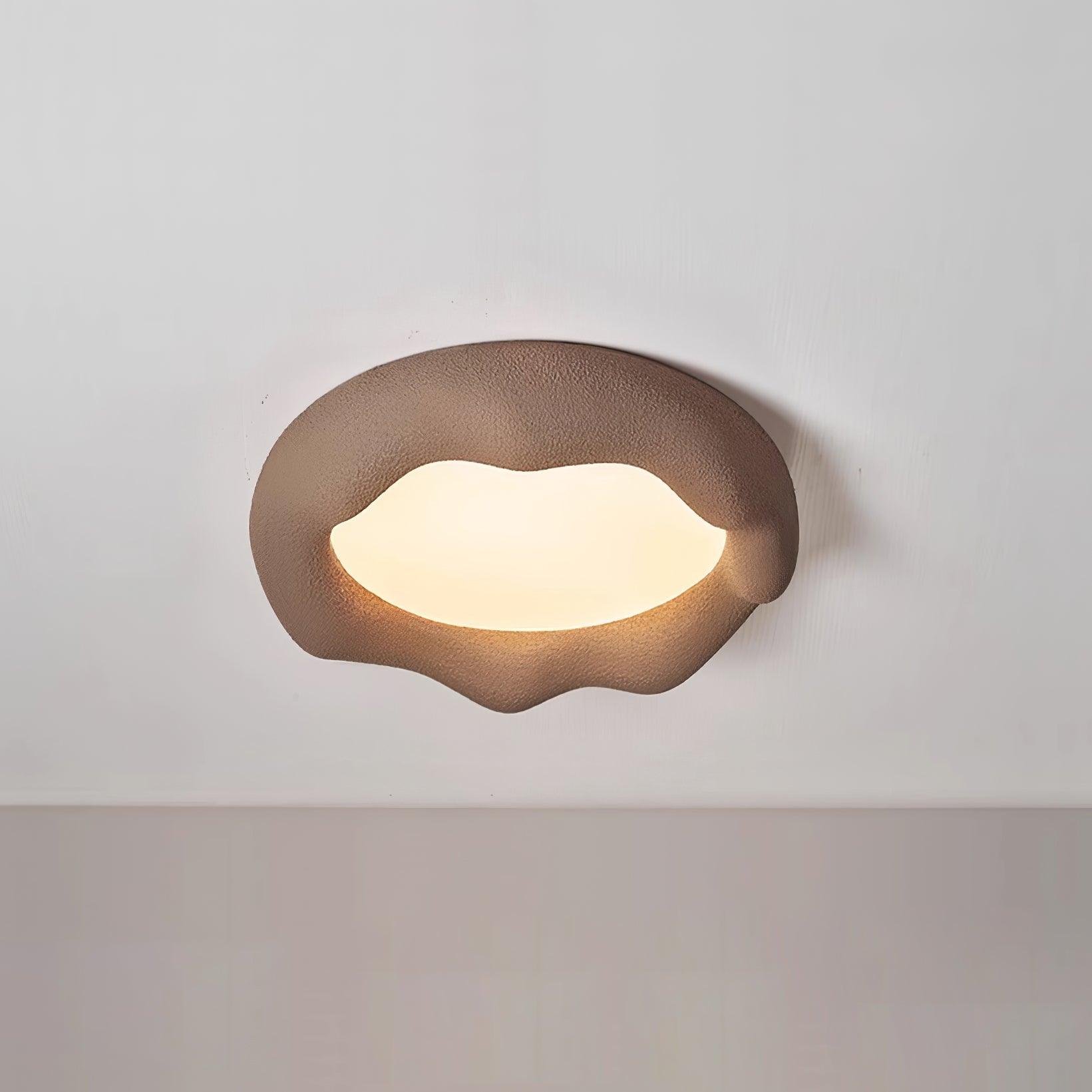 Vesperin Plafonnier en résine organique et fibre de verre, couleur beige - Neutralighting