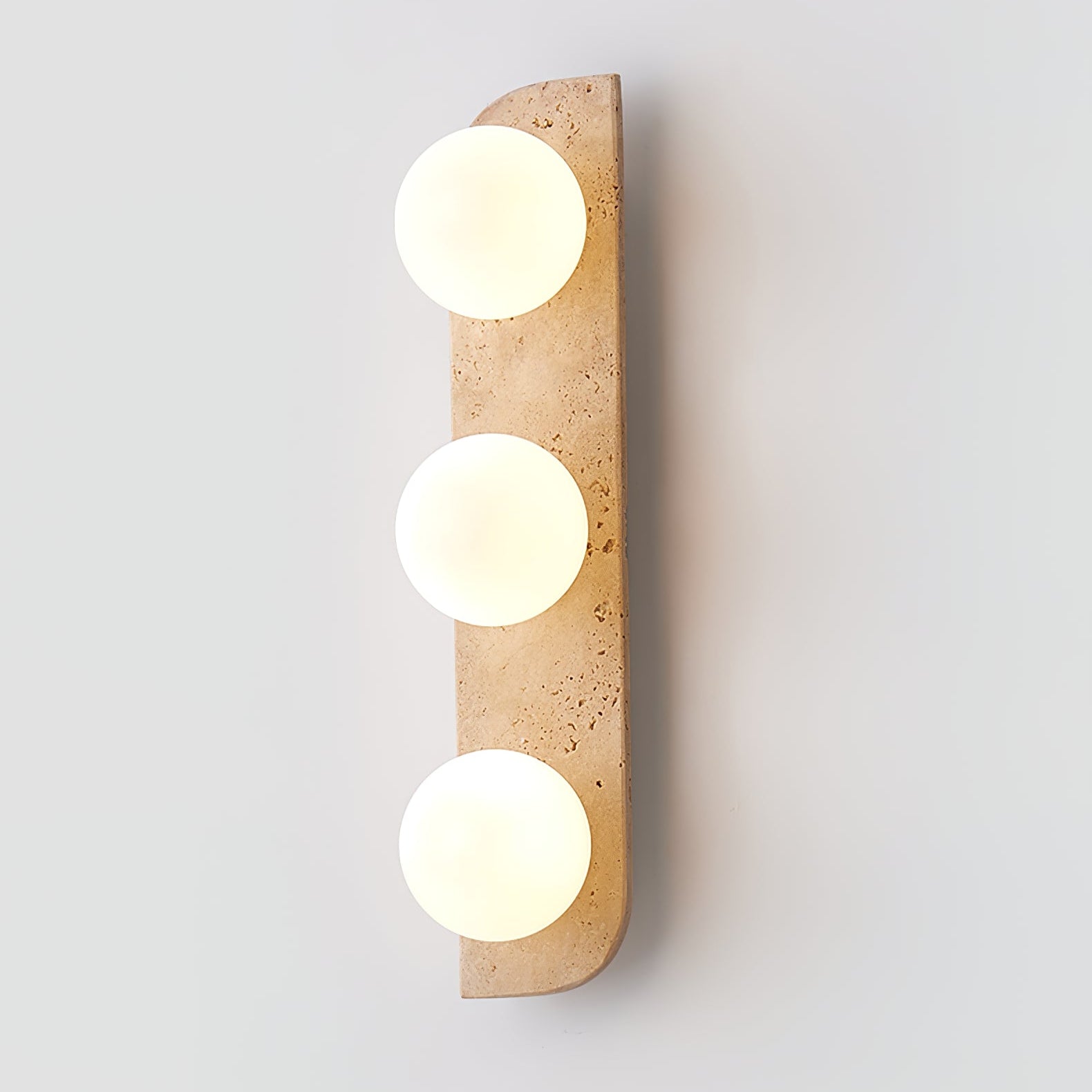 Zophaor Minimalist Travertine Plug-In Wall Light - Neutralighting