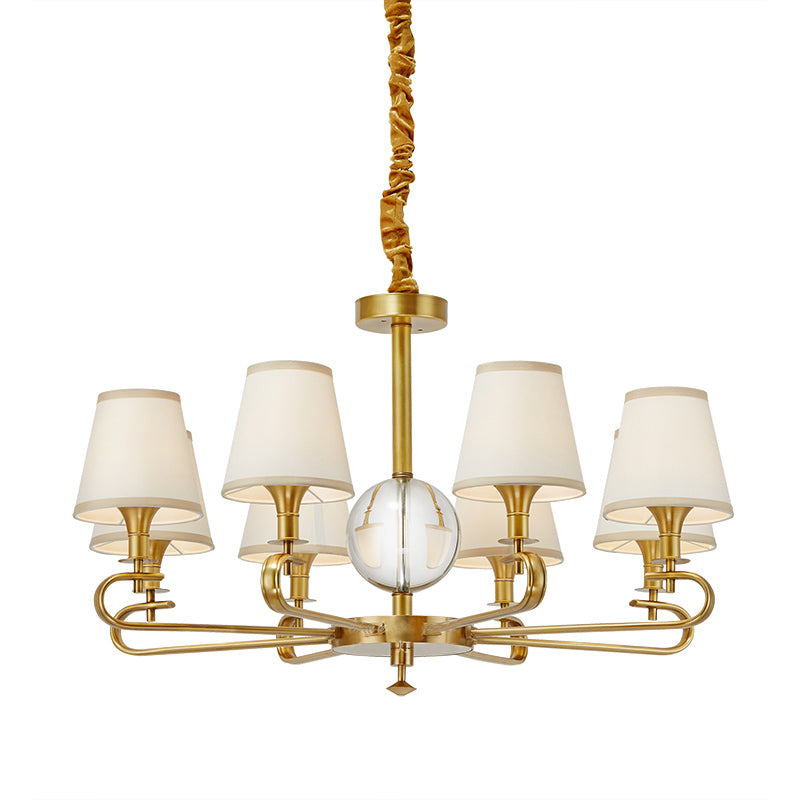 Sage Postmodern Luxury Fabric Crystal Chandelier - Lamp Copper