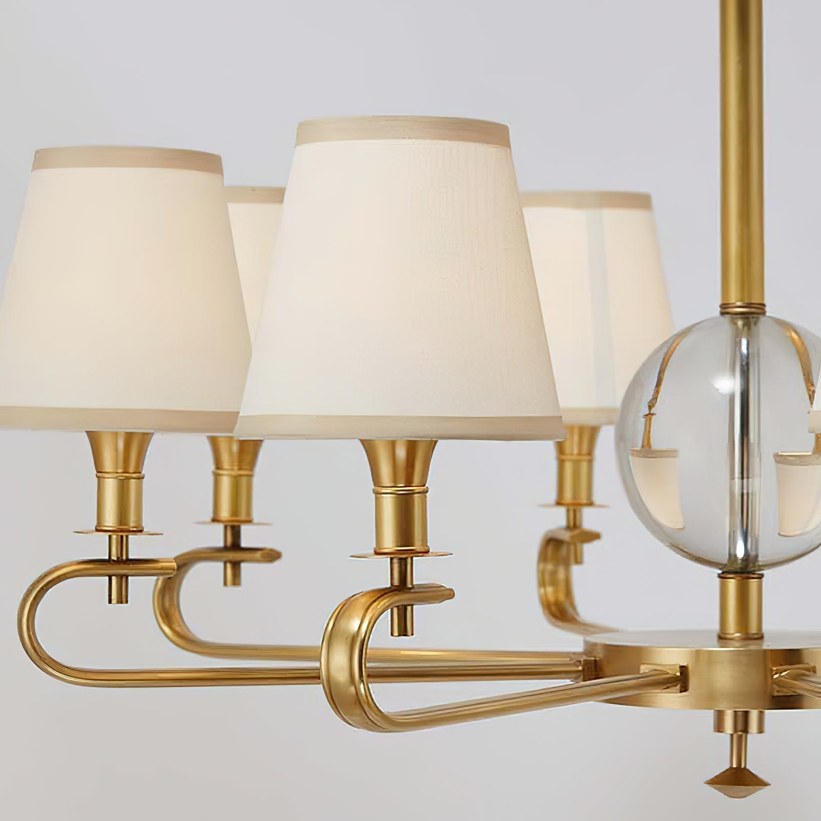 Sage Postmodern Luxury Fabric Crystal Chandelier - Lamp Copper
