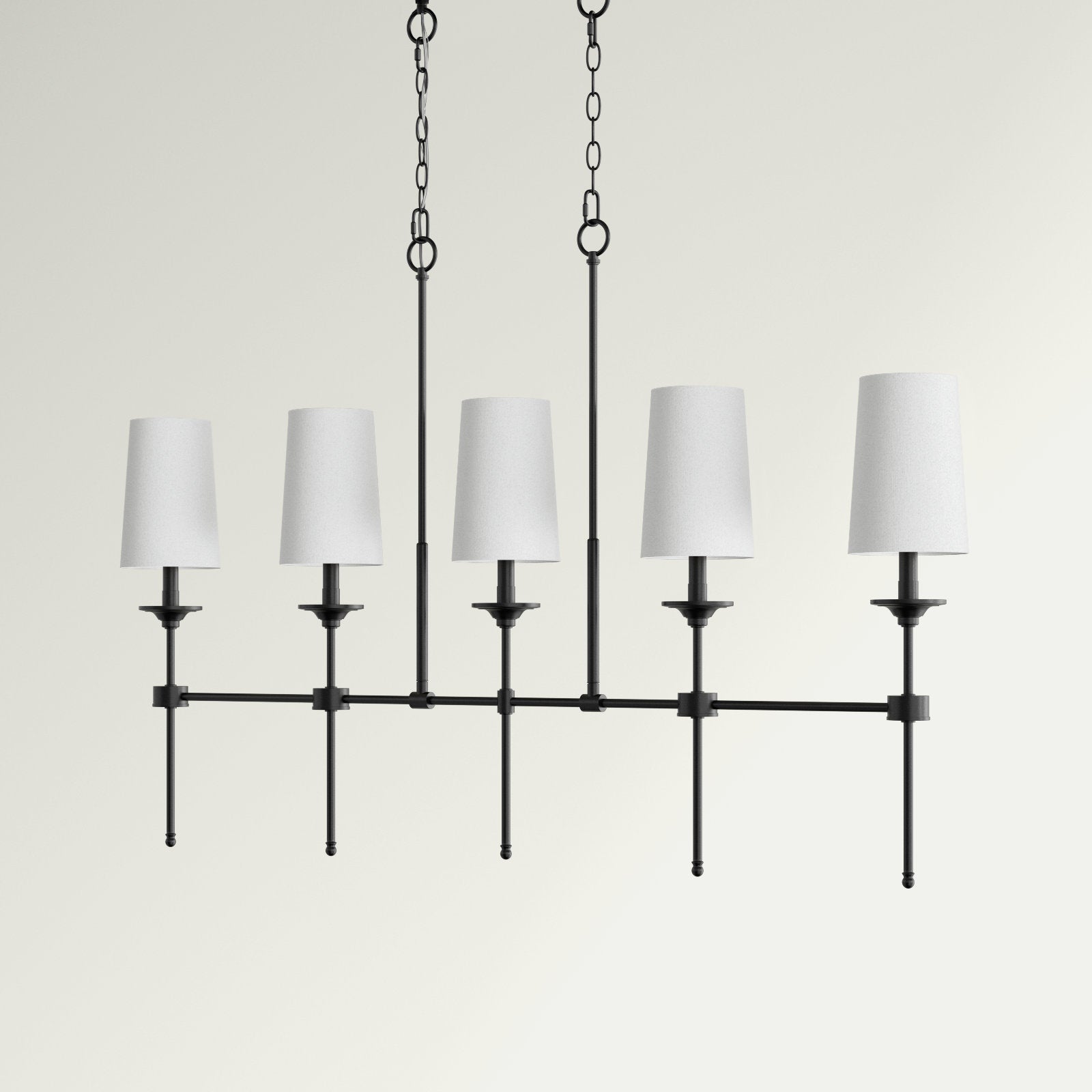 Verinyra Lustre Linéaire Laiton Tissu Vintage Industriel - Neutralighting