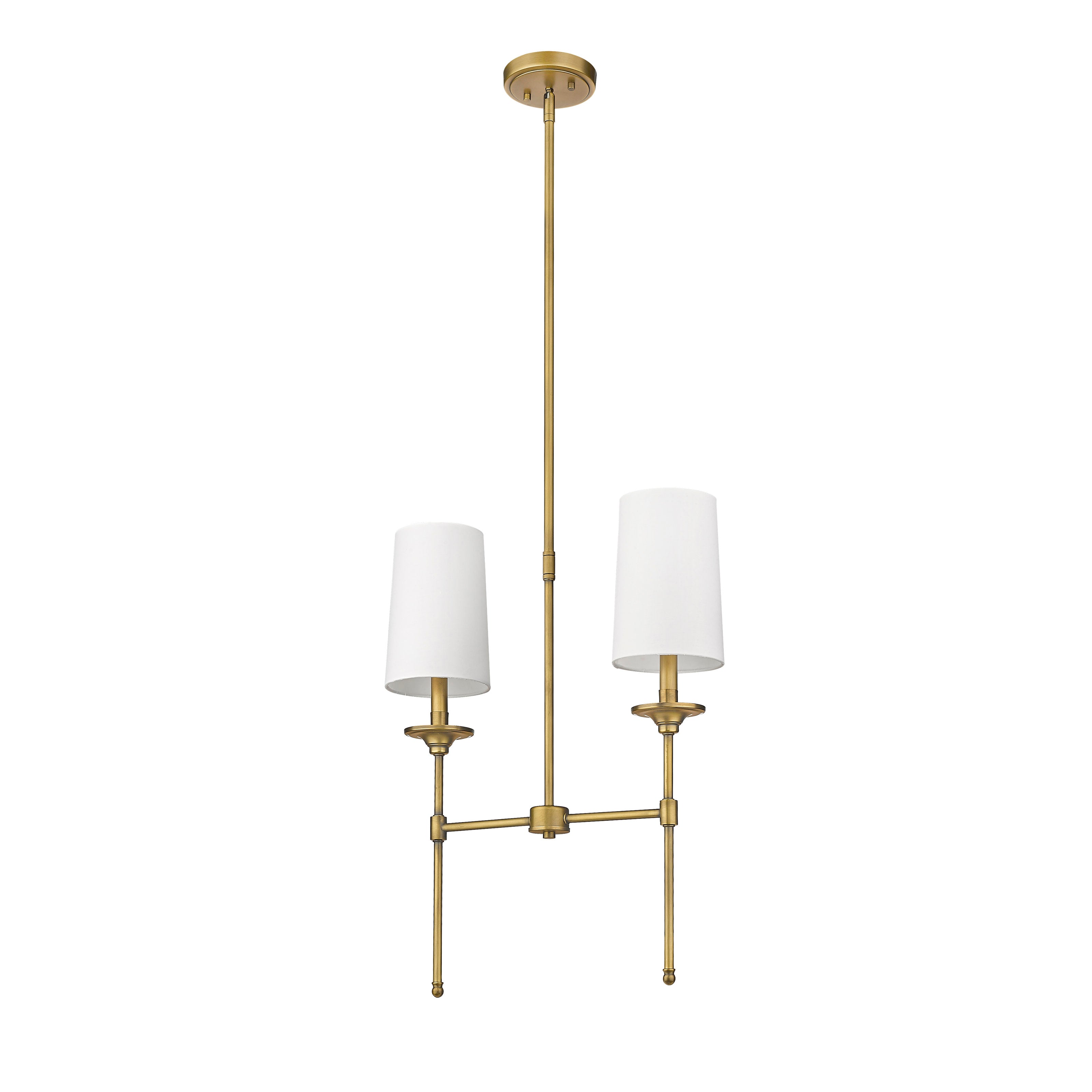 Verinyra Lustre Linéaire Laiton Tissu Vintage Industriel - Neutralighting