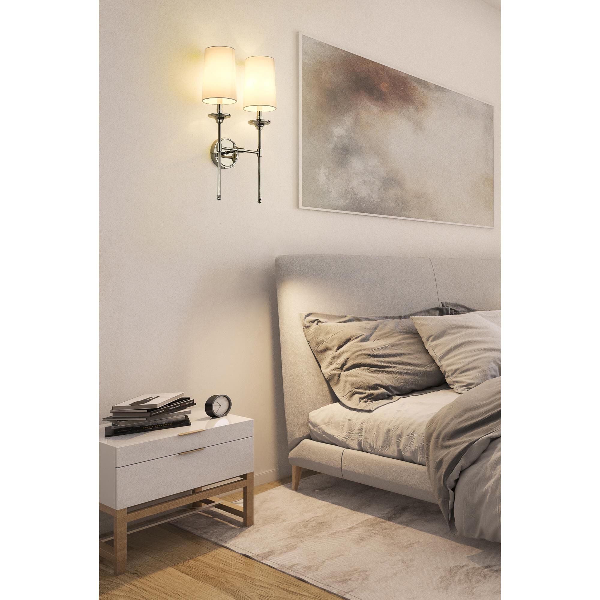 Esileth Applique Murale Laiton Tissu Vintage - Neutralighting