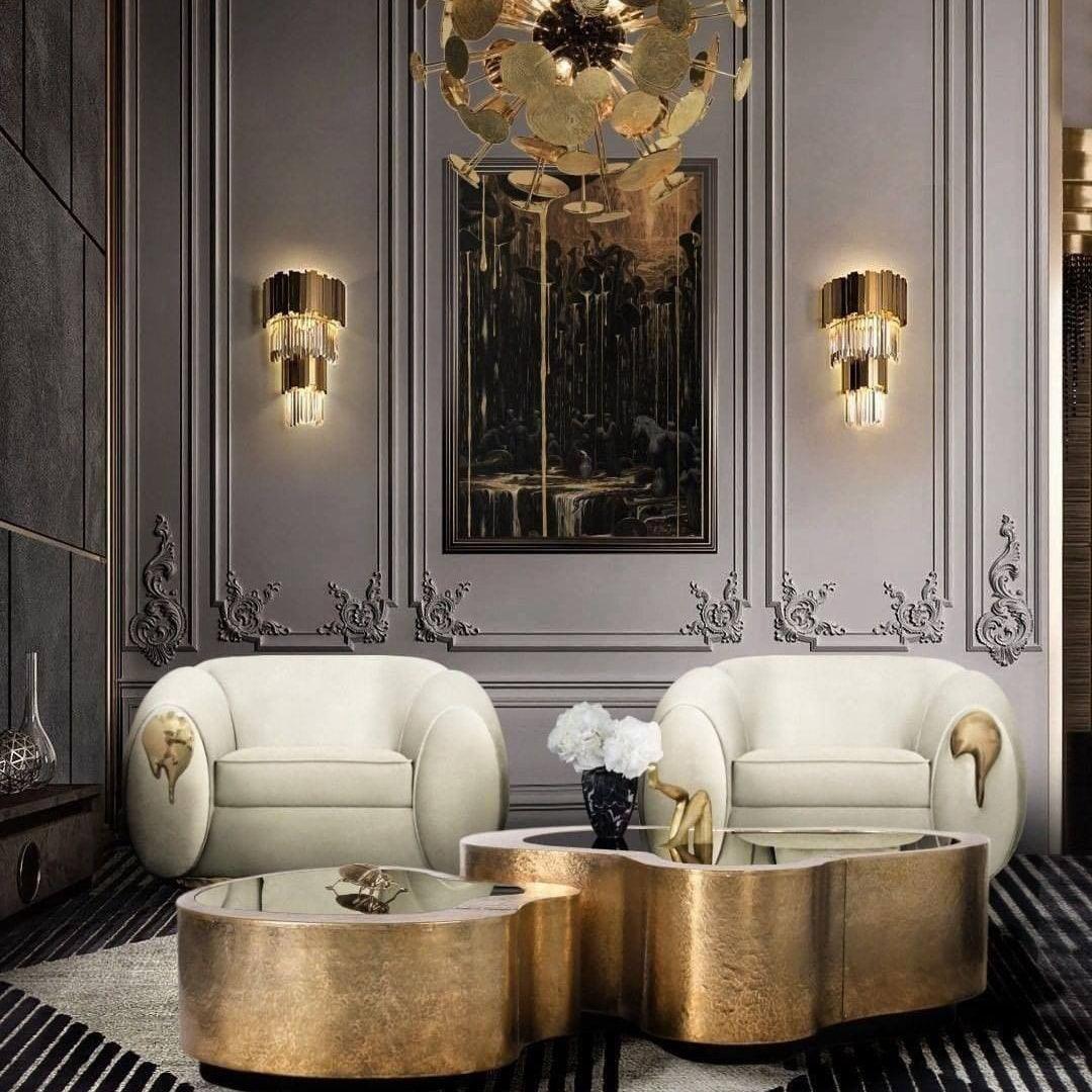 Vevyniel Postmoderne Luxe Empire Cristal Applique Murale - Neutralighting