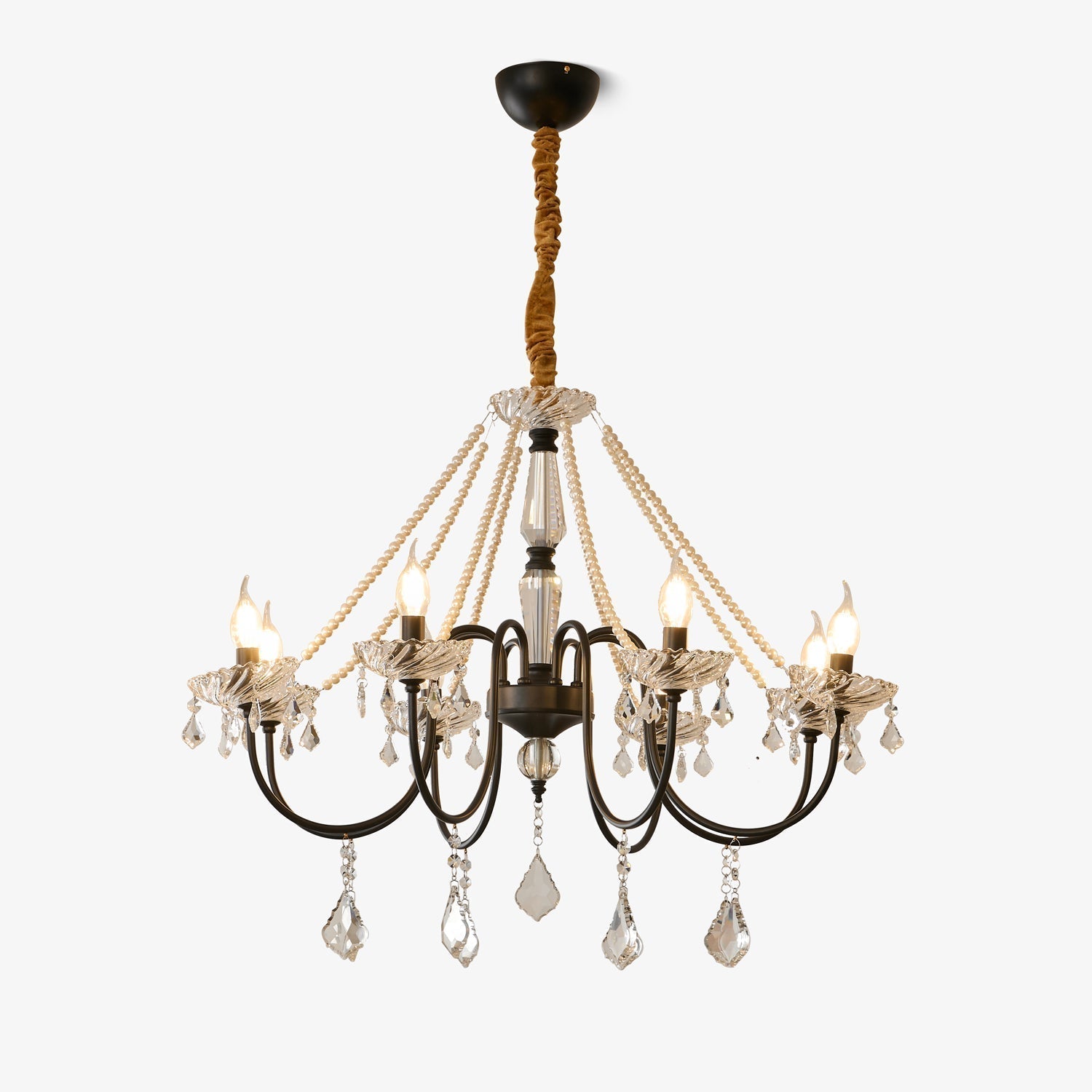 Cisoren Lustre Postmoderne de Luxe en Cristal et Perles - Neutralighting