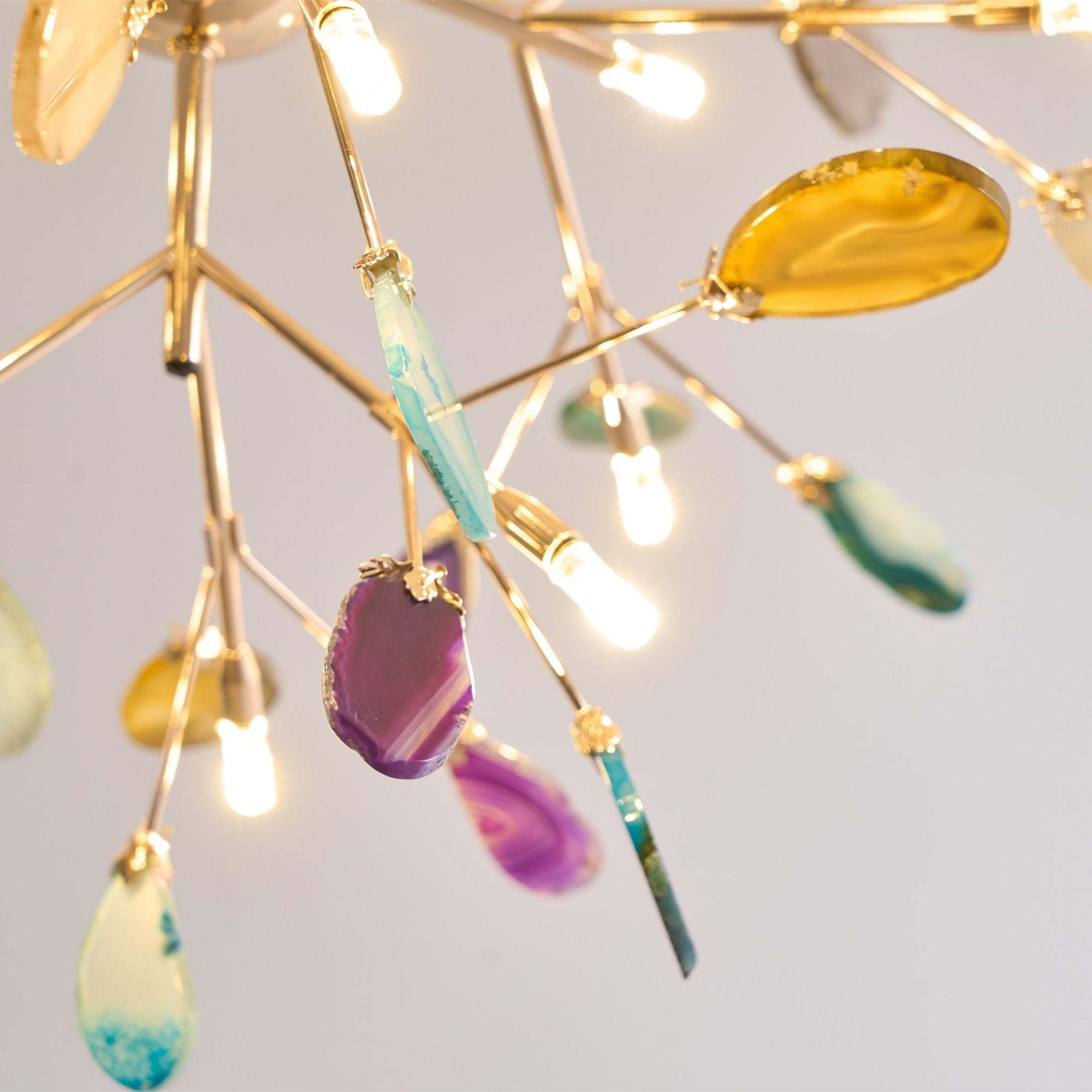 Agate Lustre à Branches Multicolores