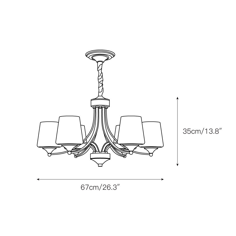 Ulrinara Chandelier Laiton Verre Luxe Postmoderne Salon - Neutralighting
