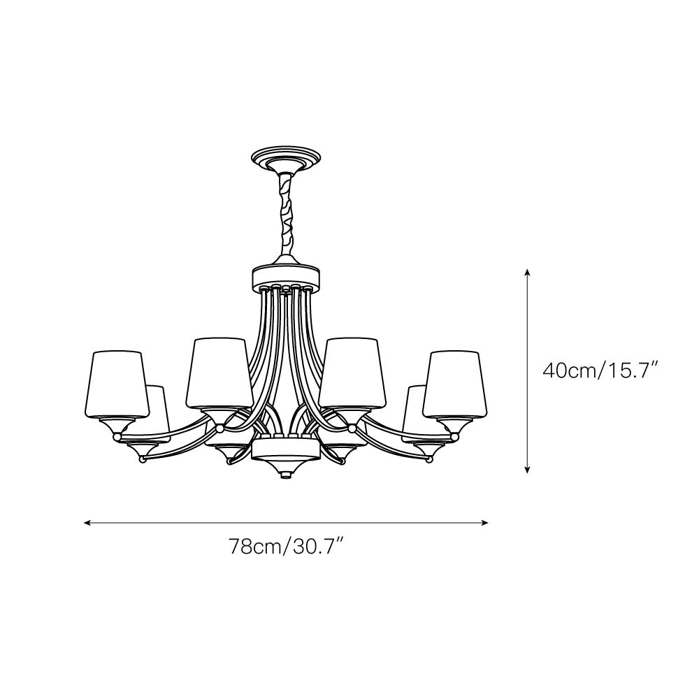Ulrinara Chandelier Laiton Verre Luxe Postmoderne Salon - Neutralighting