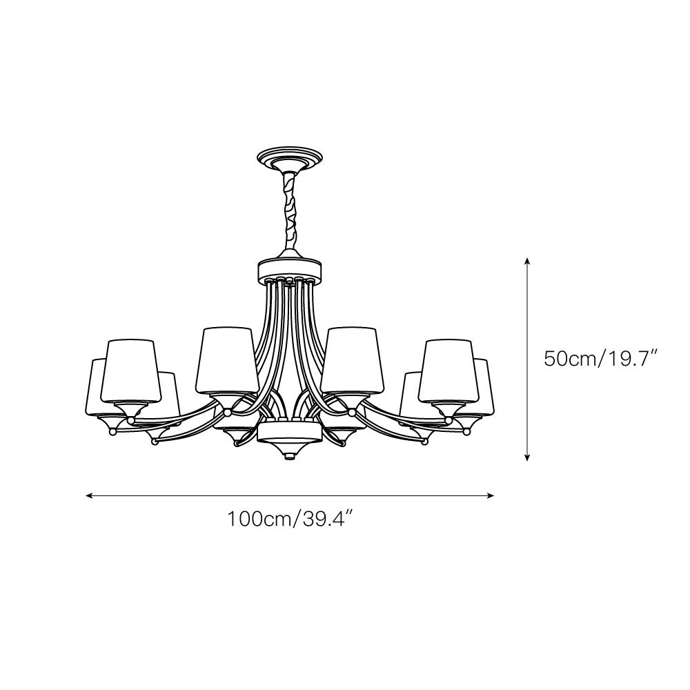 Ulrinara Chandelier Laiton Verre Luxe Postmoderne Salon - Neutralighting