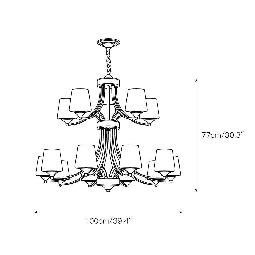 Ulrinara Chandelier Laiton Verre Luxe Postmoderne Salon - Neutralighting