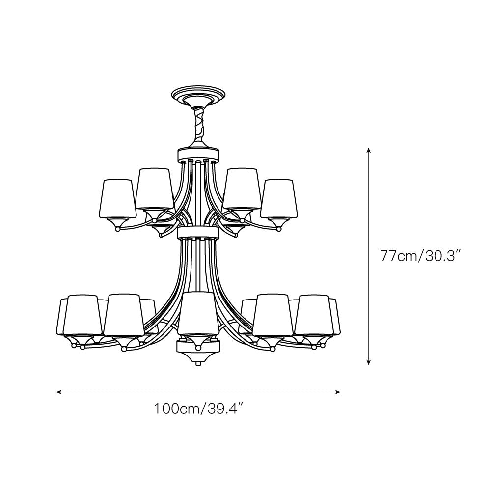 Ulrinara Chandelier Laiton Verre Luxe Postmoderne Salon - Neutralighting