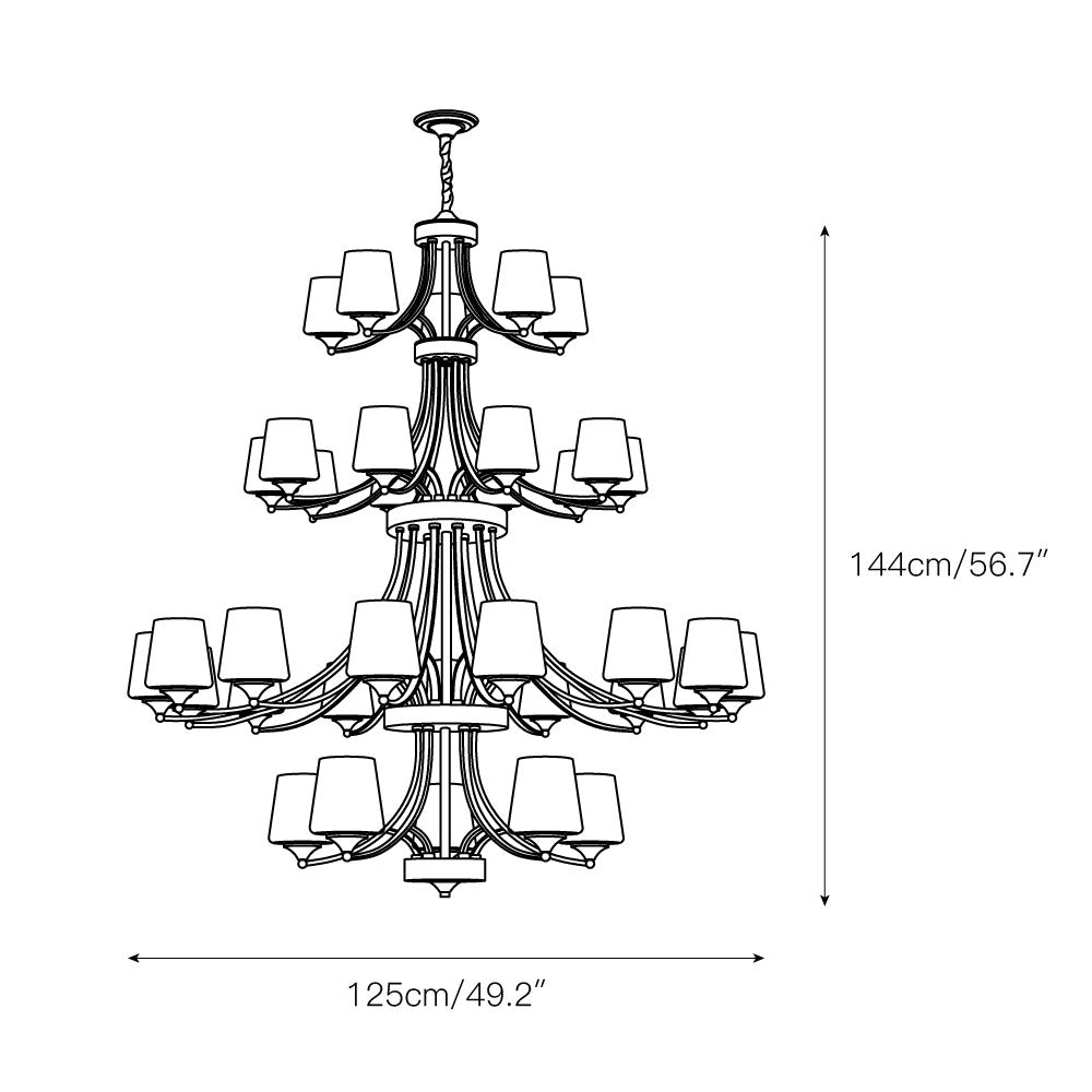 Ulrinara Chandelier Laiton Verre Luxe Postmoderne Salon - Neutralighting