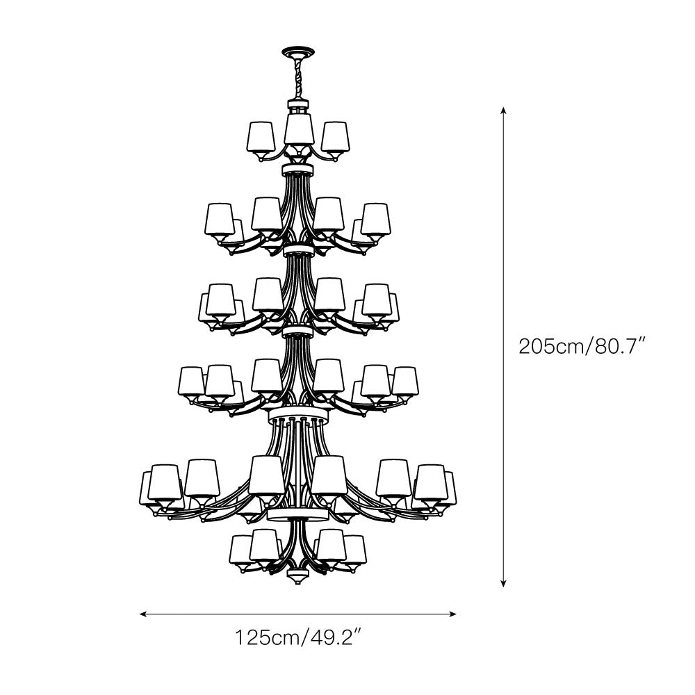 Ulrinara Chandelier Laiton Verre Luxe Postmoderne Salon - Neutralighting