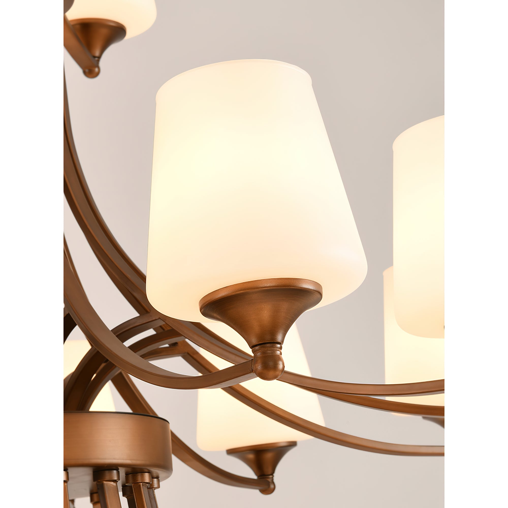 Ulrinara Chandelier Laiton Verre Luxe Postmoderne Salon - Neutralighting
