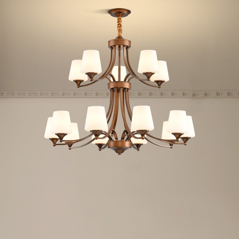 Ulrinara Chandelier Laiton Verre Luxe Postmoderne Salon - Neutralighting