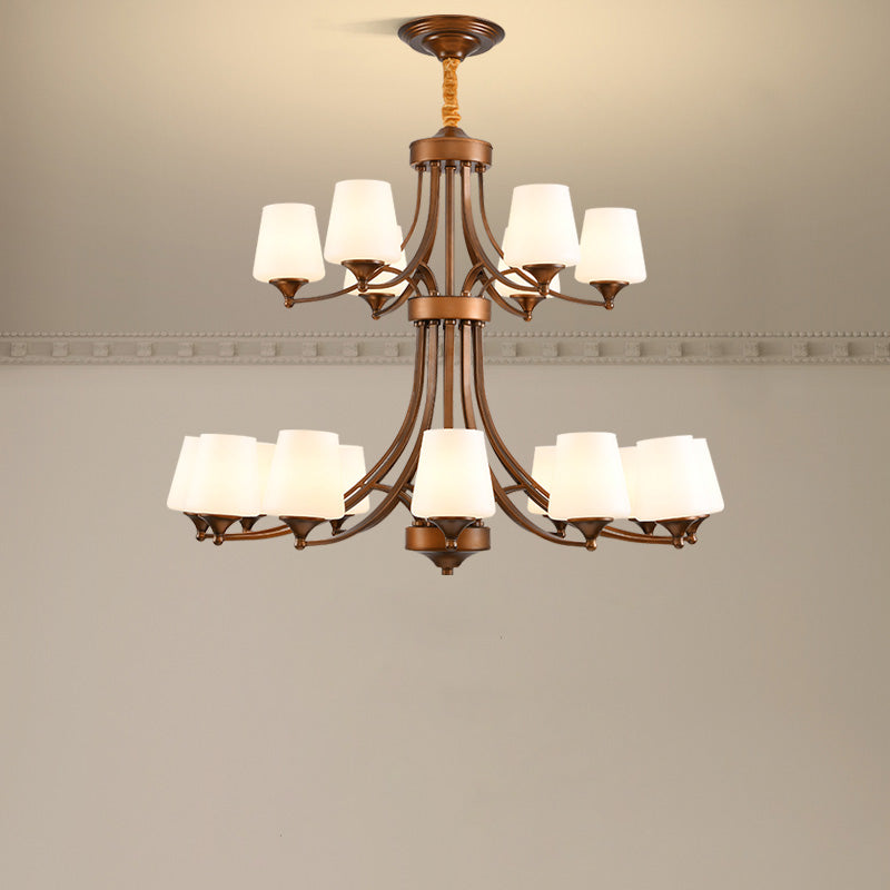 Ulrinara Chandelier Laiton Verre Luxe Postmoderne Salon - Neutralighting