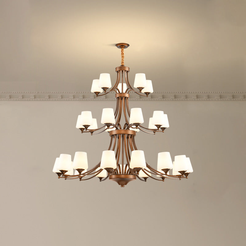 Ulrinara Chandelier Laiton Verre Luxe Postmoderne Salon - Neutralighting