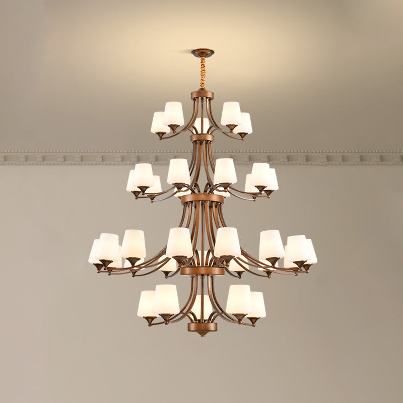 Ulrinara Chandelier Laiton Verre Luxe Postmoderne Salon - Neutralighting