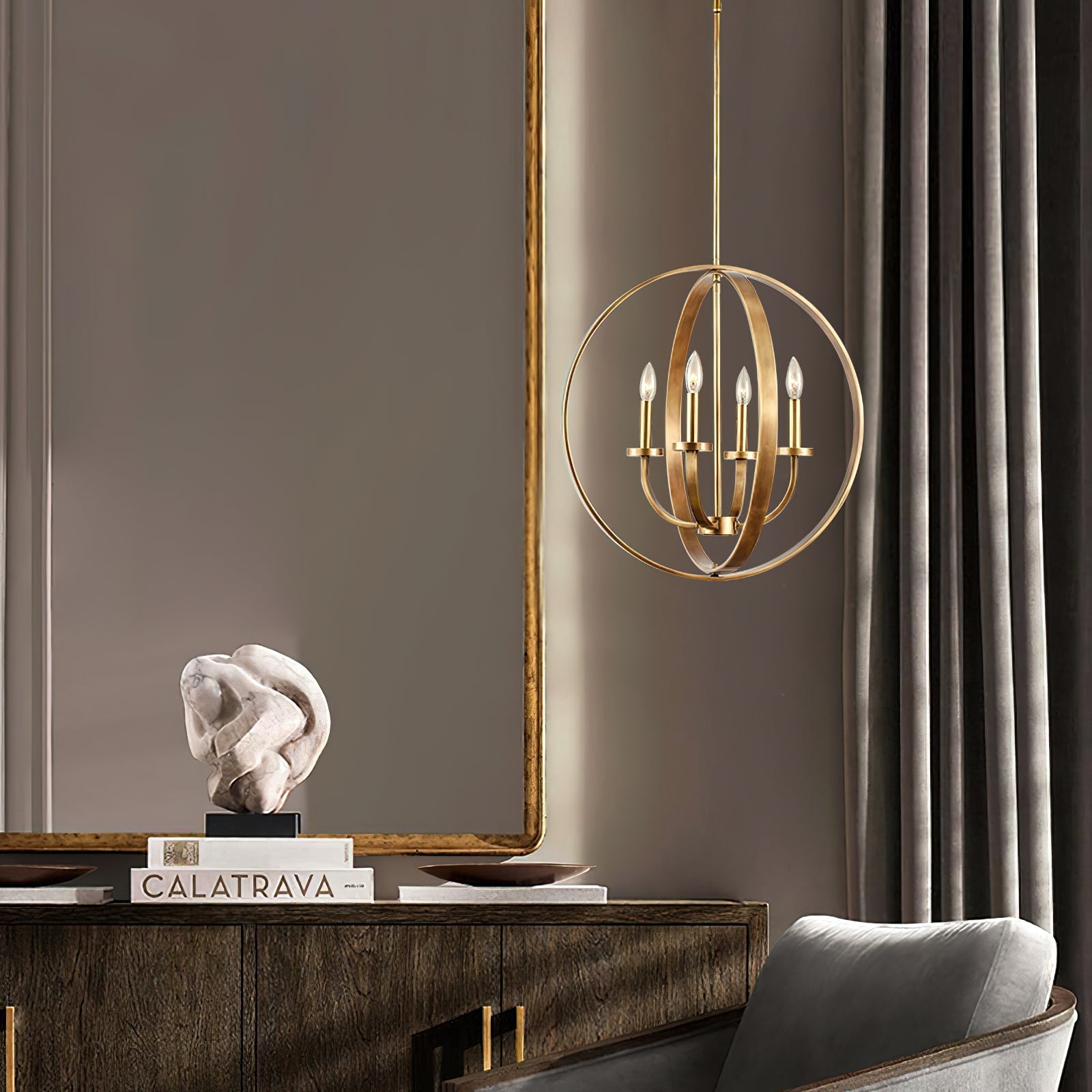 Icarila Suspension Métal Laiton Industriel Vintage Salon - Neutralighting