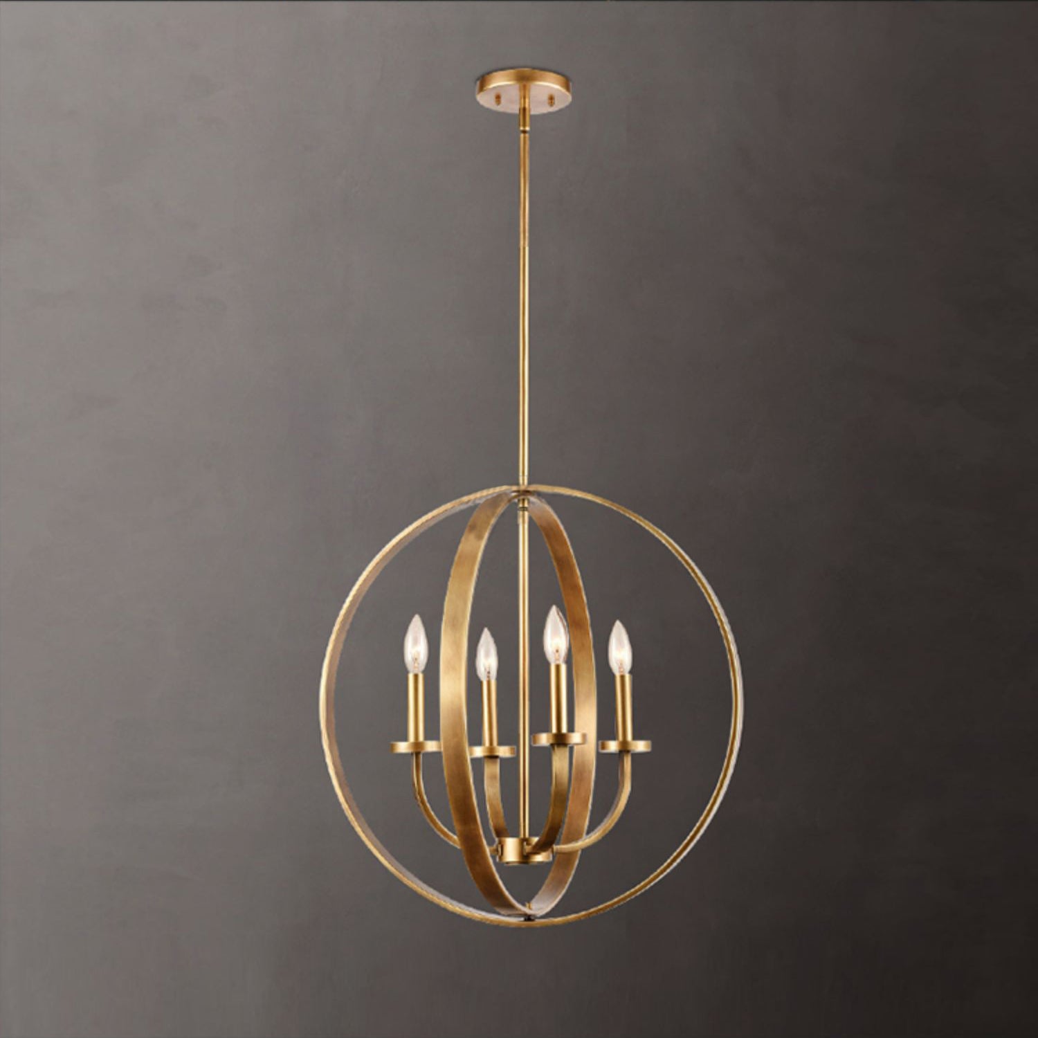 Icarila Suspension Métal Laiton Industriel Vintage Salon - Neutralighting