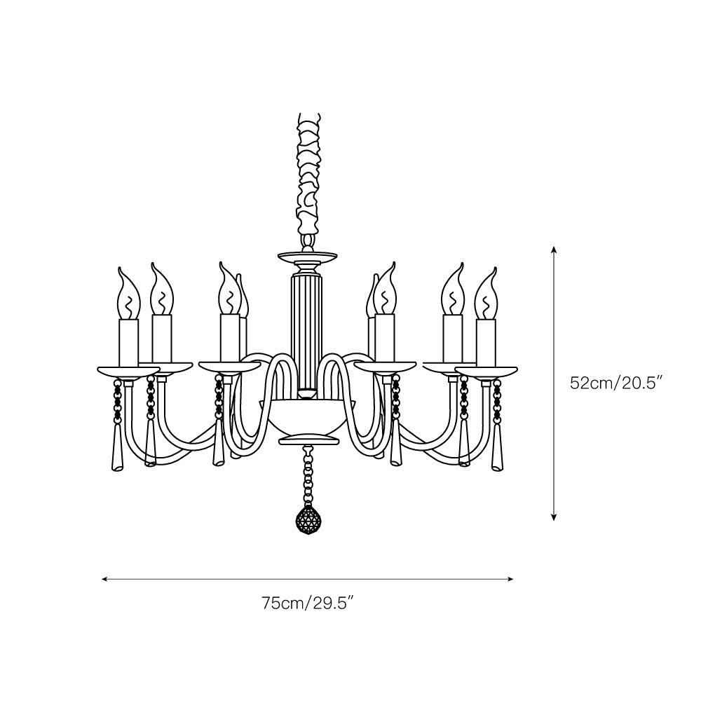 Ilphaara Postmodern Luxury Brass Crystal Chandelier - Lamp Copper